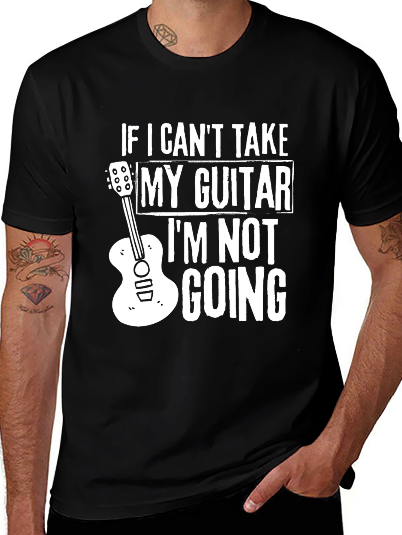 Variant 8 of Guitar Lover T-Shirt - If I Can't Take My Guitar