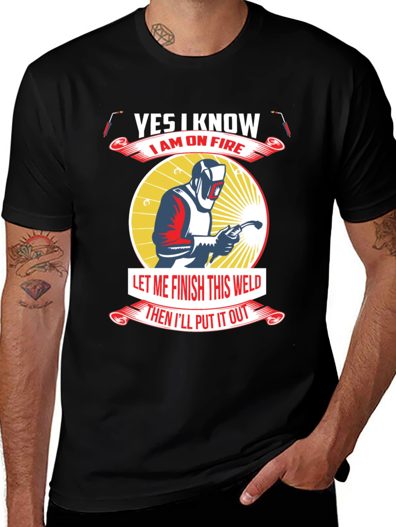 Variant 19 of Yes I Know I Am On Fire Welder T-Shirt