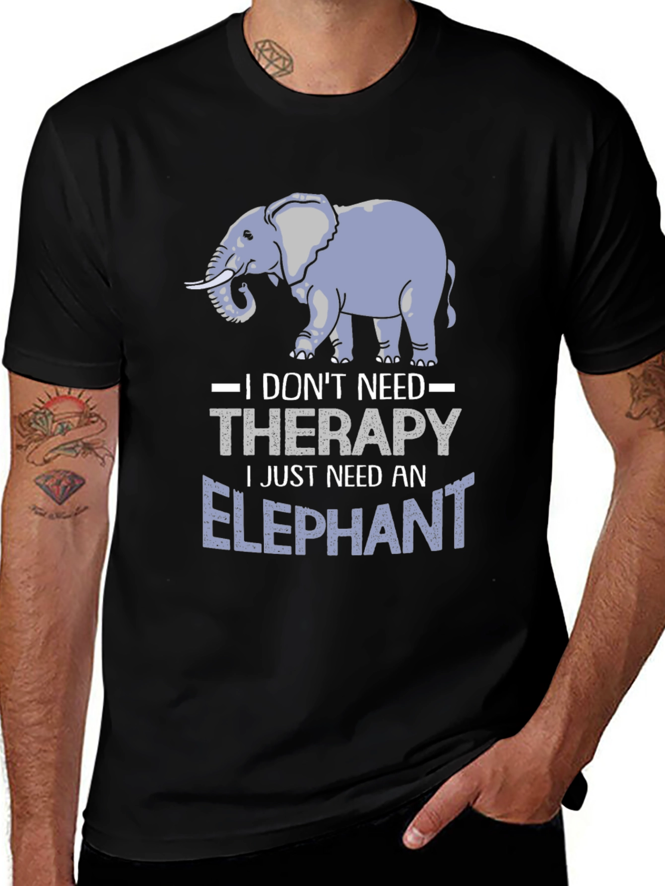 Variant 25 of Elephant Therapy T-Shirt - Animal Lover Tee