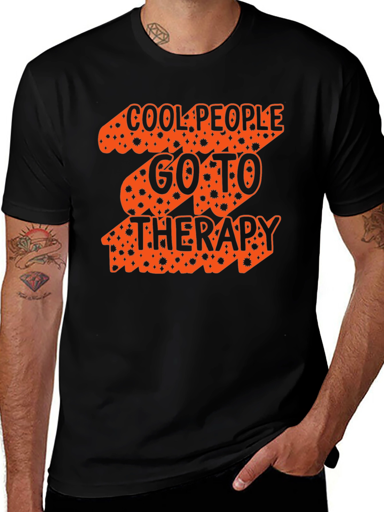 Variant 20 of Cool People Therapy T-Shirt - Black