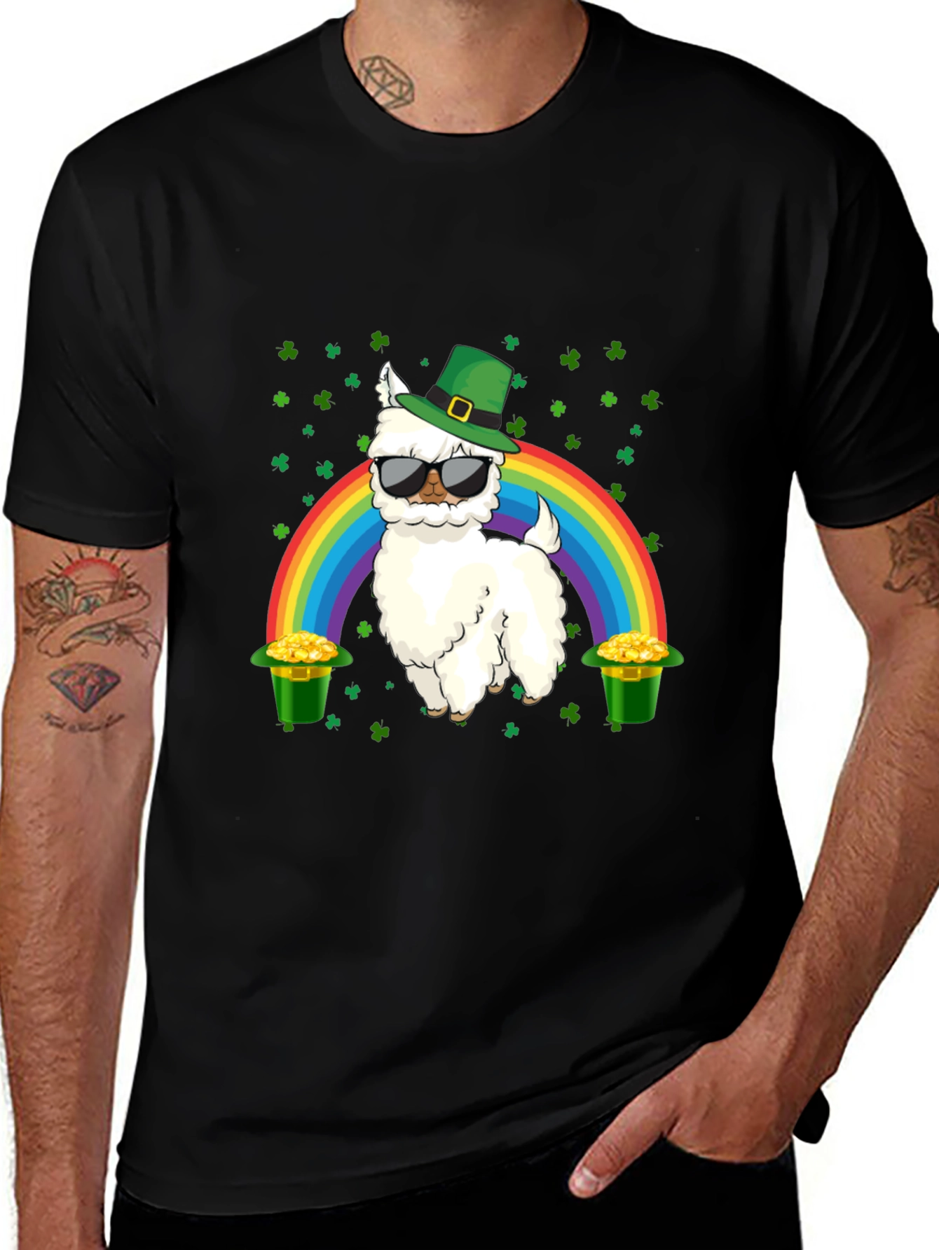Variant 4 of St. Patrick's Day Llama T-Shirt