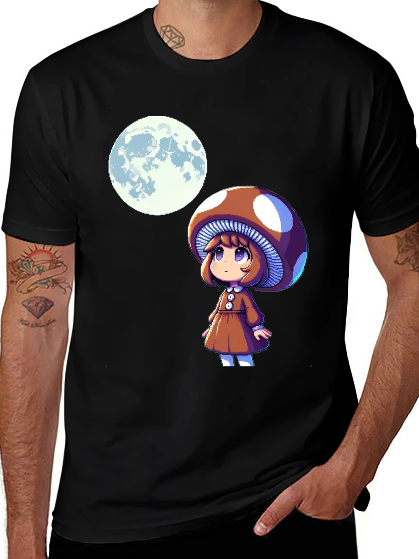 Variant 8 of Mushroom Girl T-Shirt - Cute Anime Design