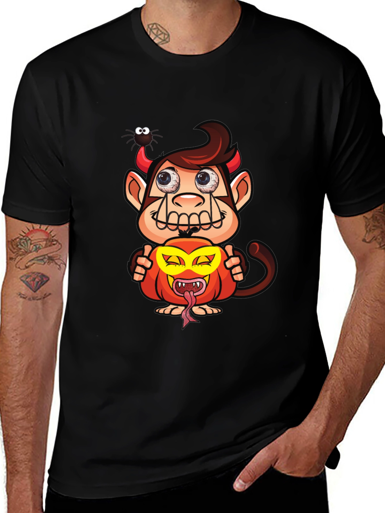 Variant 11 of Cartoon Monkey Devil Graphic Tee