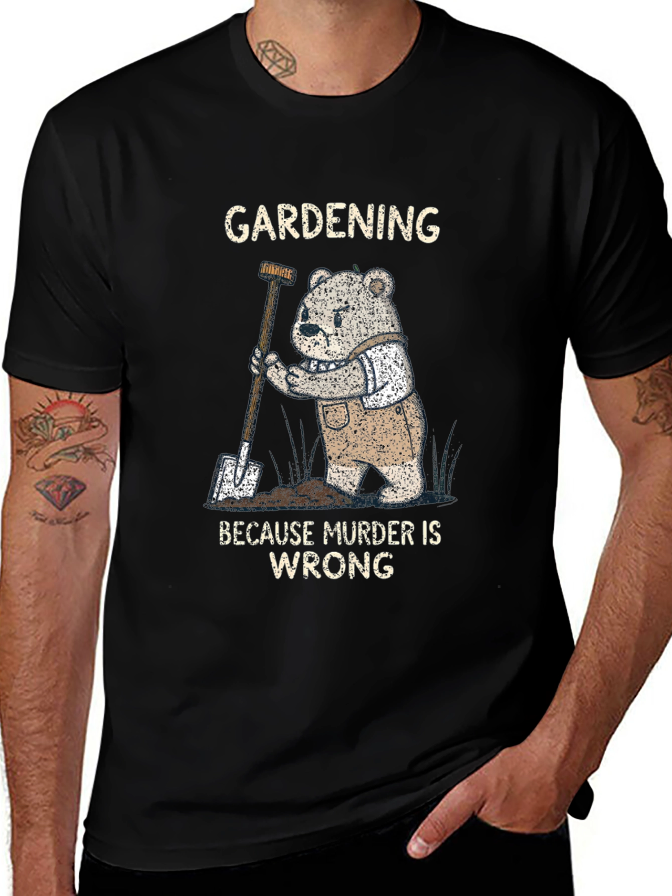 Variant 23 of Gardening Because Murder Is Wrong Funny T-Shirt