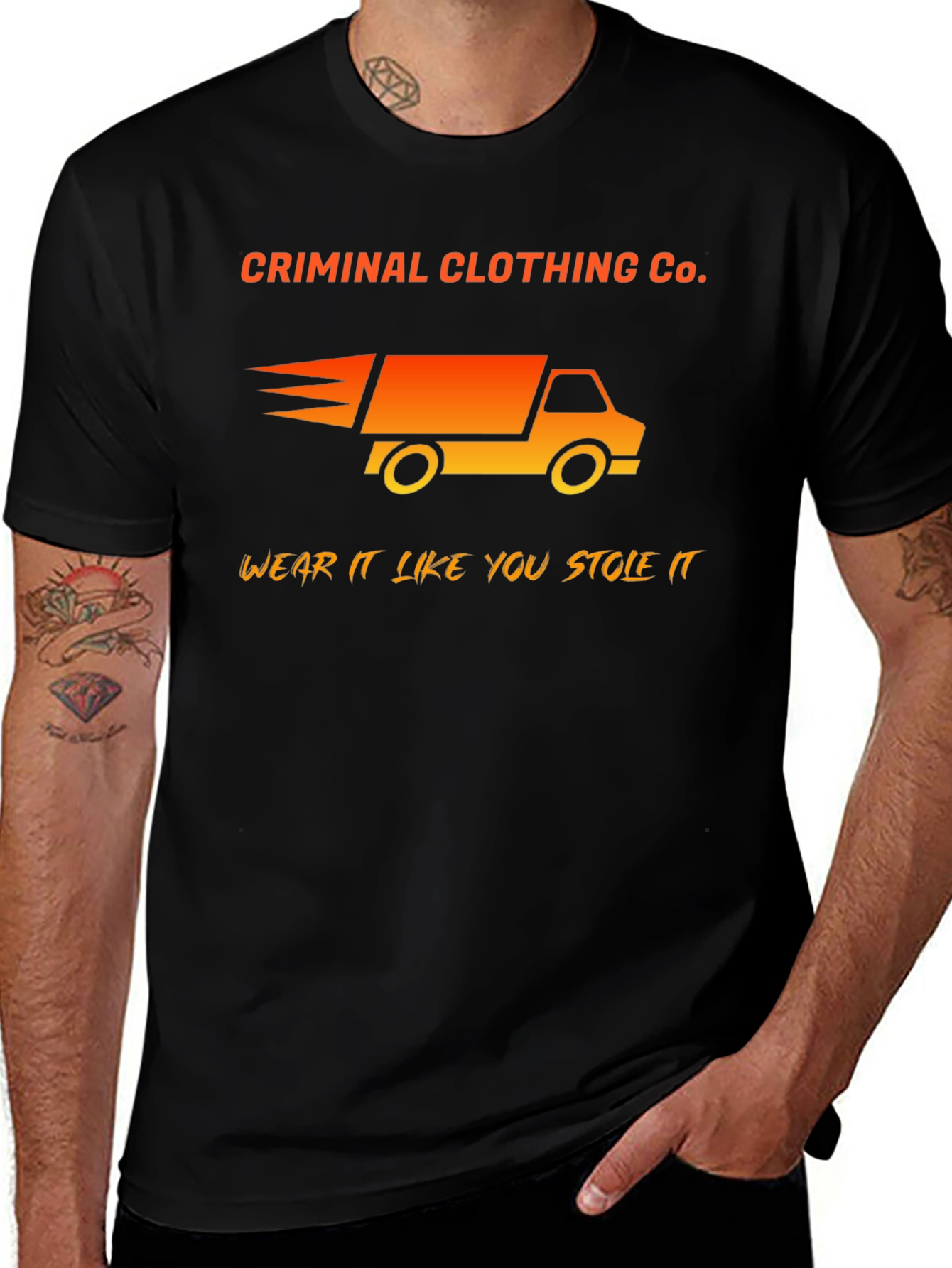 Variant 12 of Criminal Clothing Co. Black Graphic T-Shirt