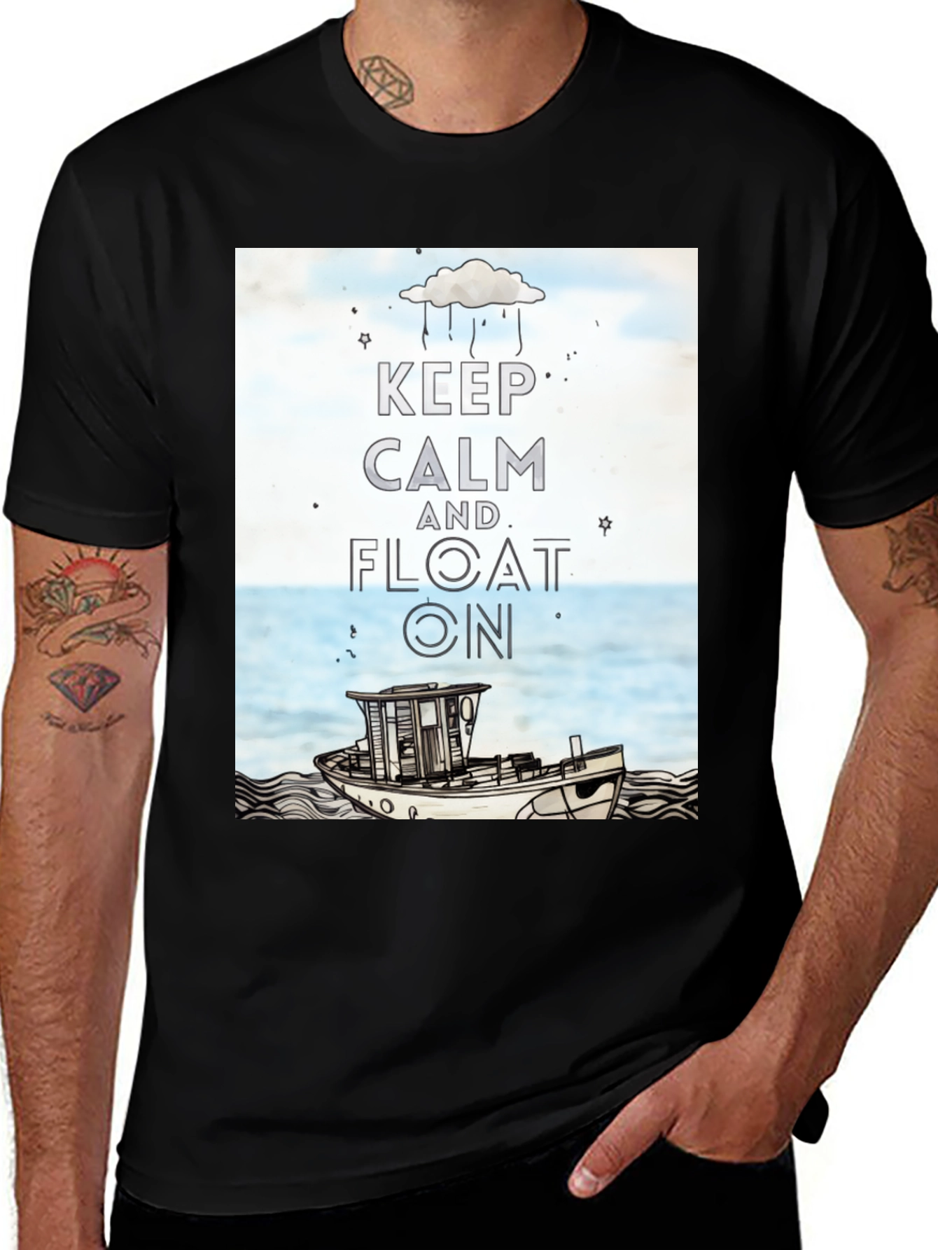 Variant 25 of Keep Calm and Float On Graphic Tee