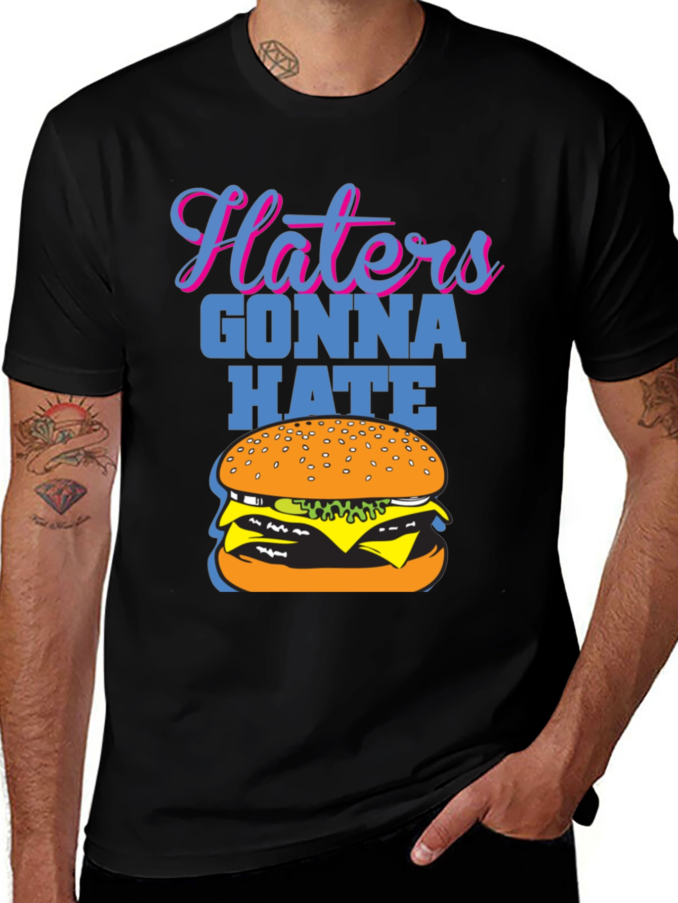 Variant 15 of Haters Gonna Hate Burger Graphic T-Shirt