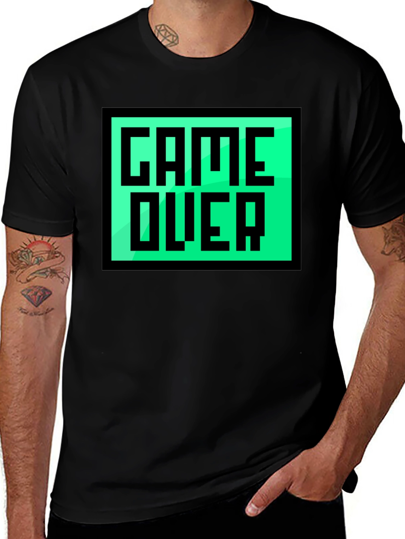 Variant 26 of Game Over Black Graphic Tee