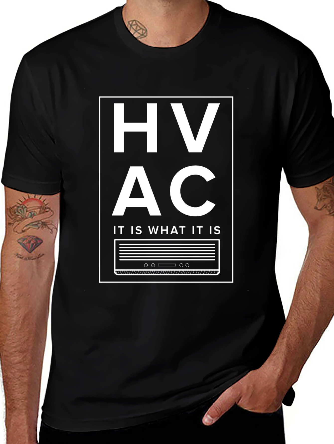 HVAC It Is What It Is Black T-Shirt