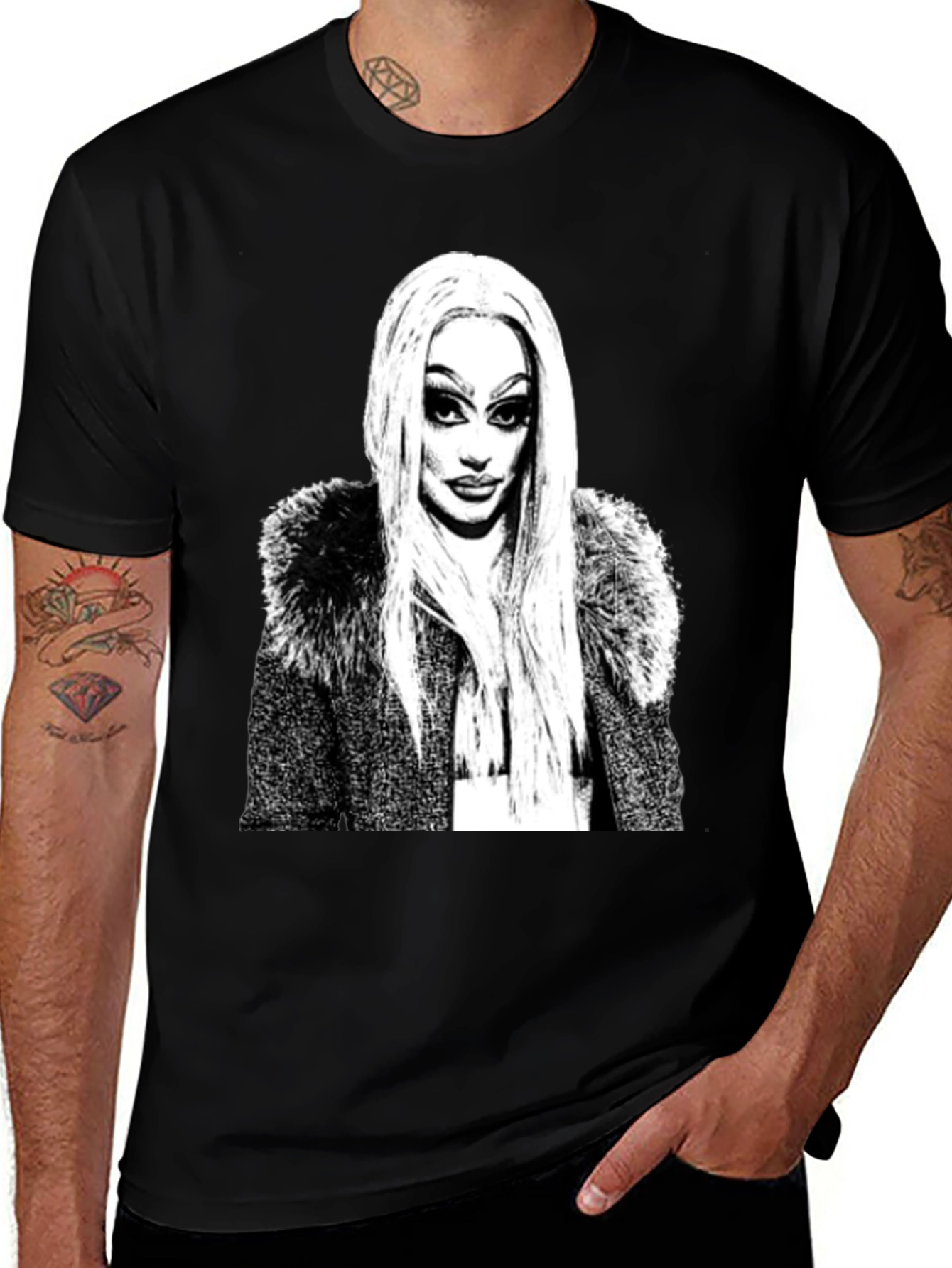 Variant 19 of Drag Queen Graphic T-Shirt - Black