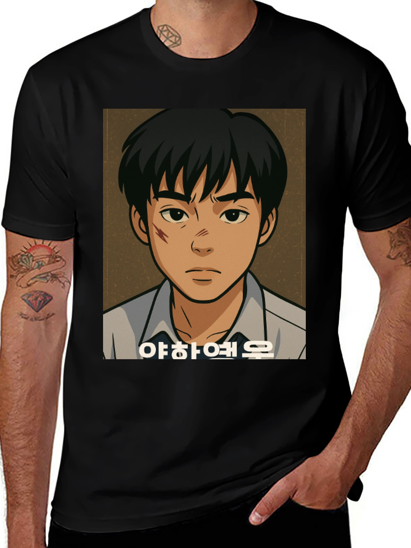 Variant 17 of Anime-Style Character Graphic T-Shirt