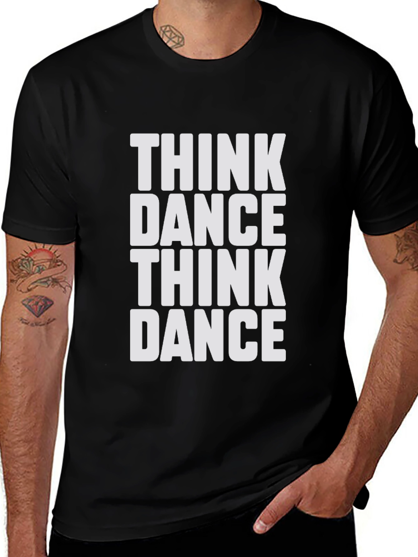 Variant 23 of Think Dance Graphic Tee - Stylish Cotton T-Shirt