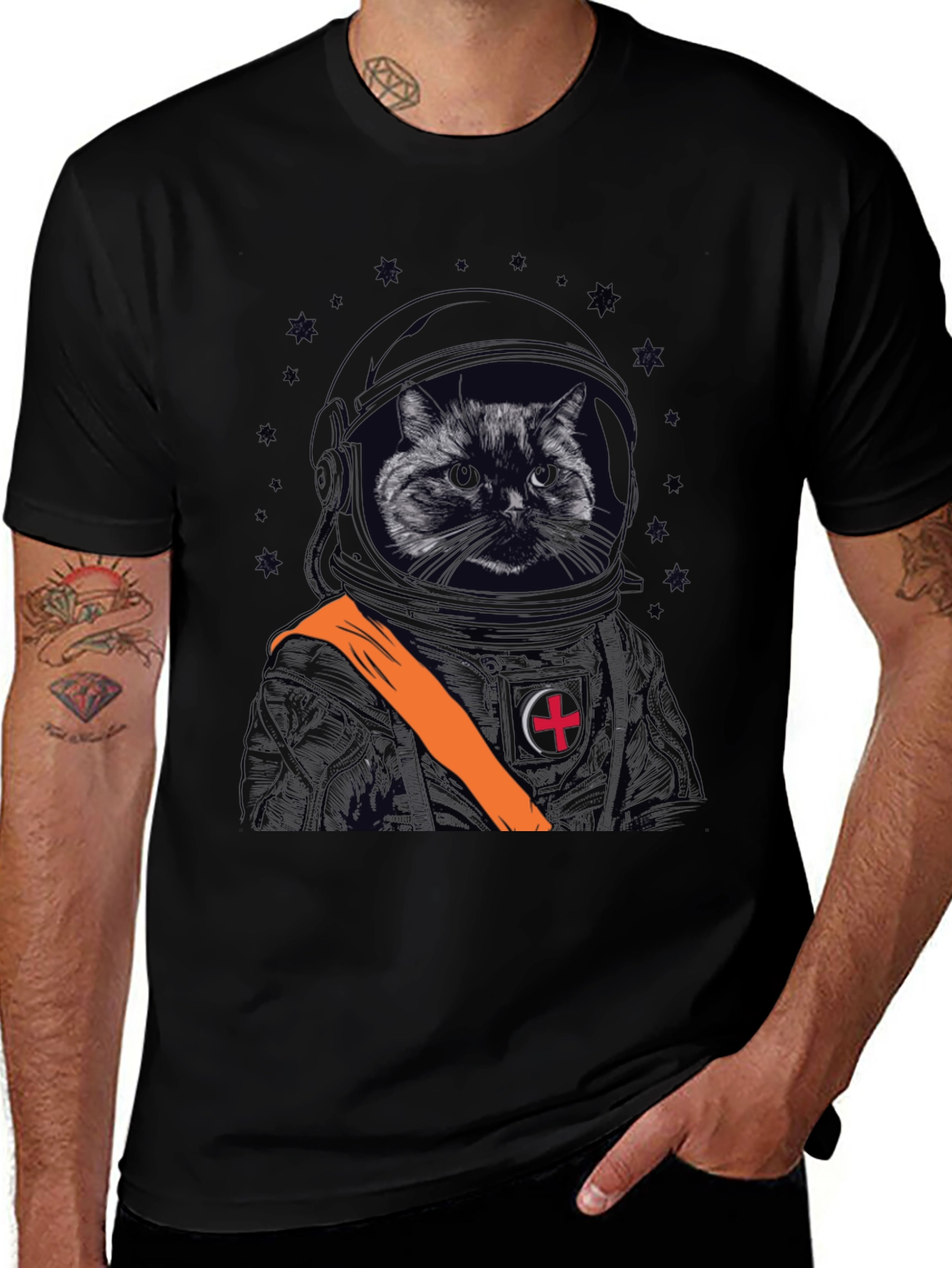 Variant 19 of Cat Astronaut Graphic Tee - Space Kitty T-Shirt