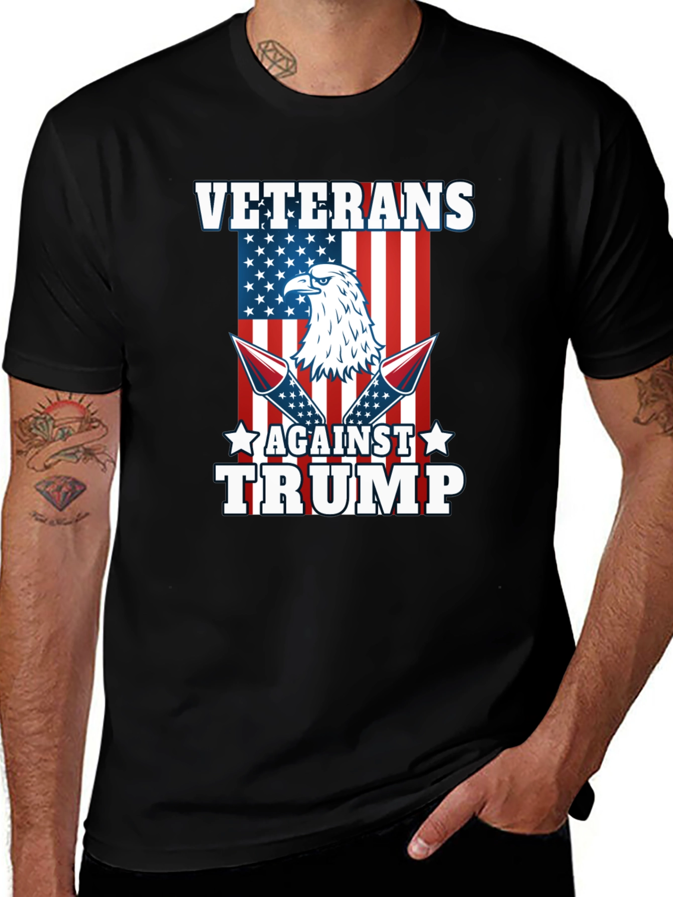 Variant 7 of Veterans Against Trump Patriotic T-Shirt