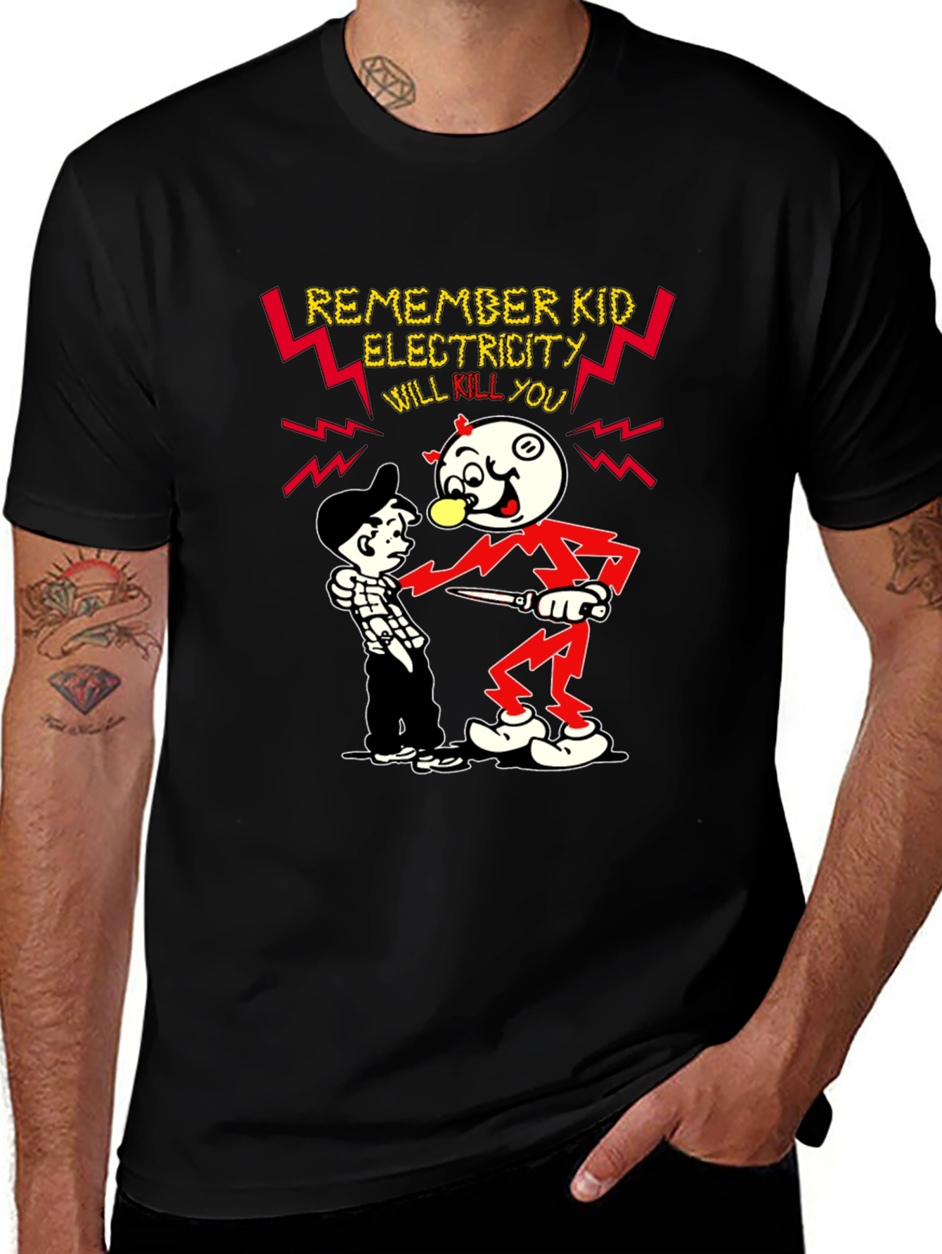 Variant 28 of Remember Kid Electricity Will Kill You T-Shirt