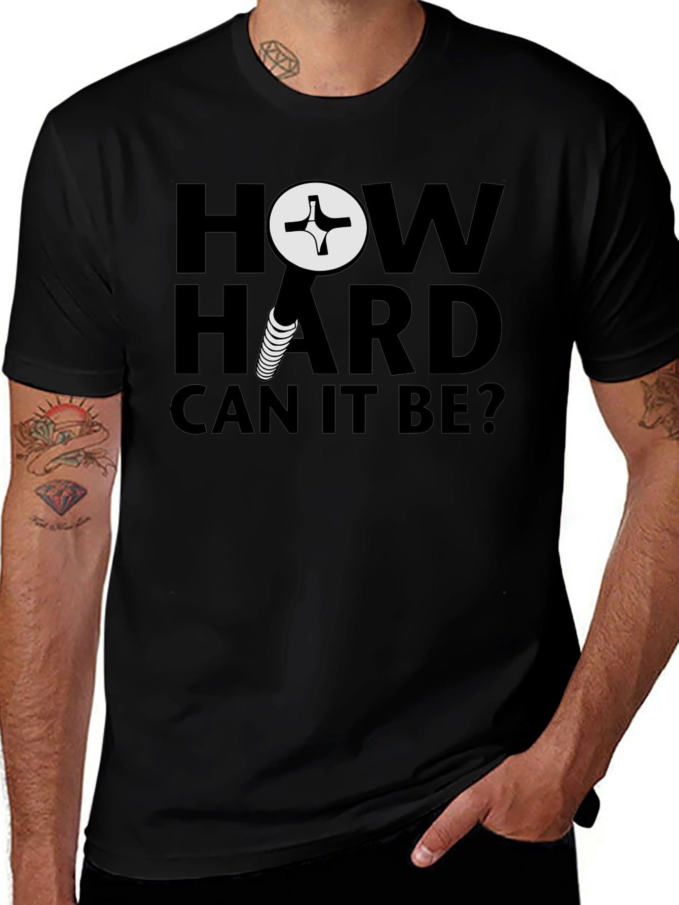 Variant 18 of How Hard Can It Be? Screw Graphic T-Shirt