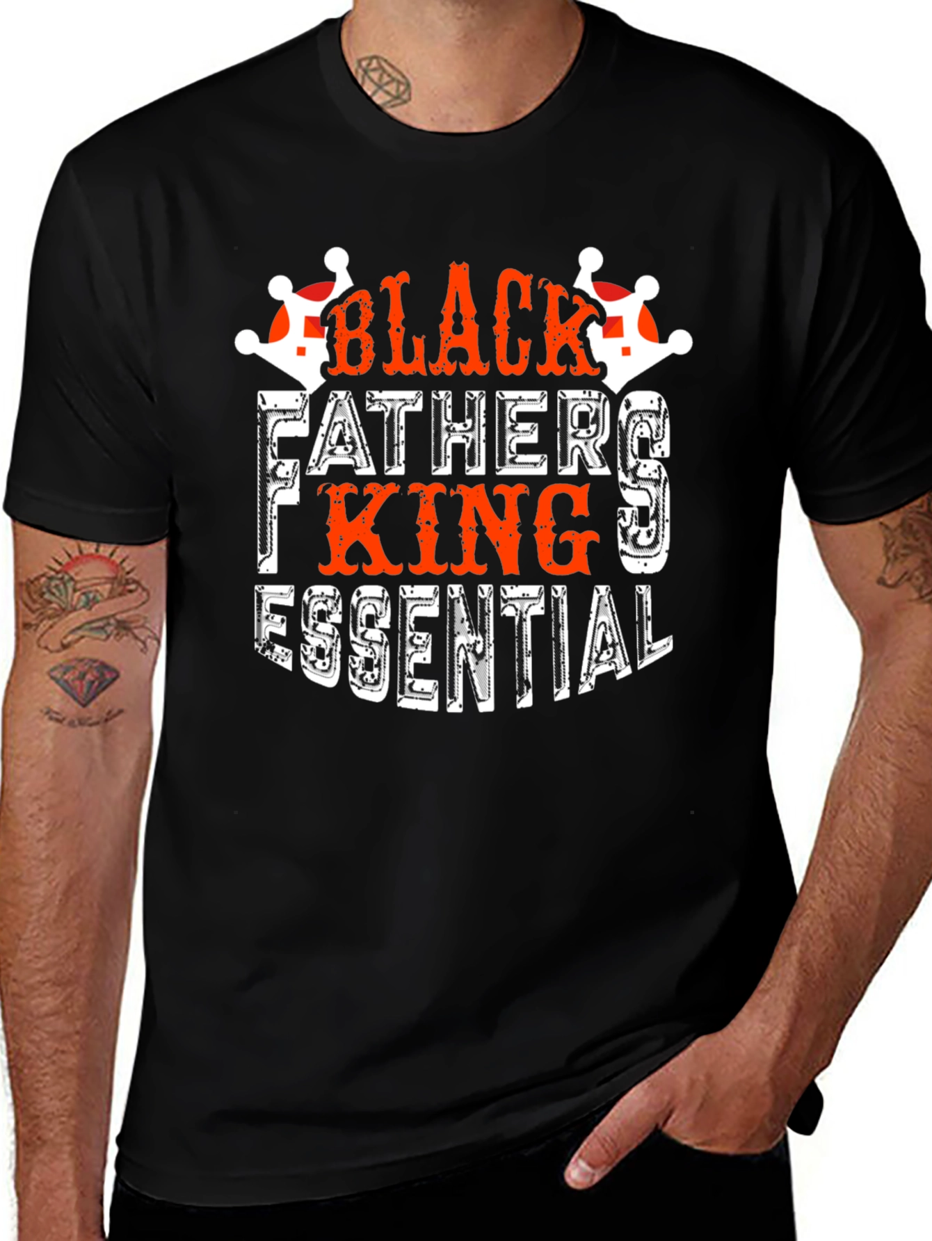 Black Father King Essential Graphic Tee