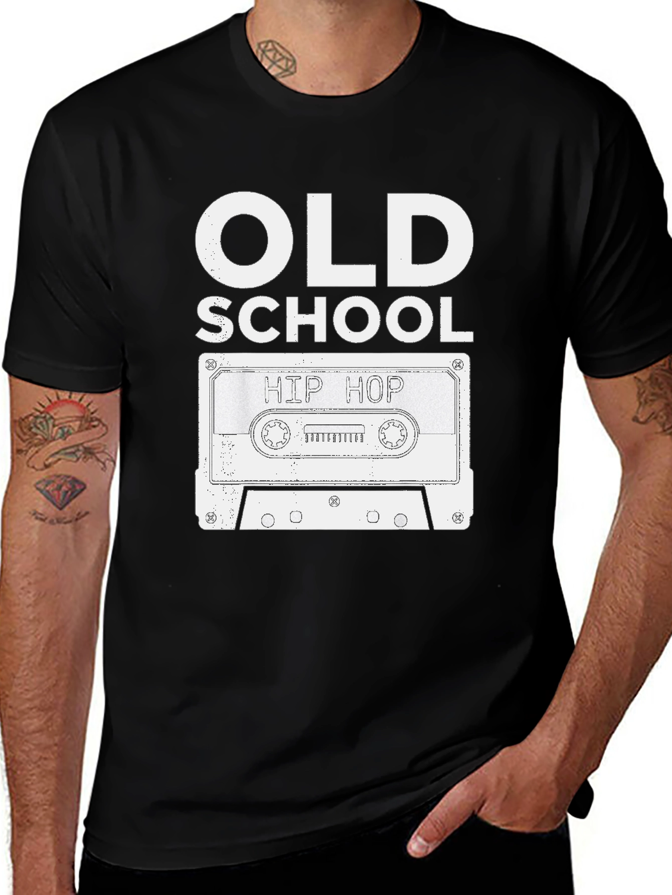 Variant 13 of Old School Hip Hop Cassette Tape T-Shirt