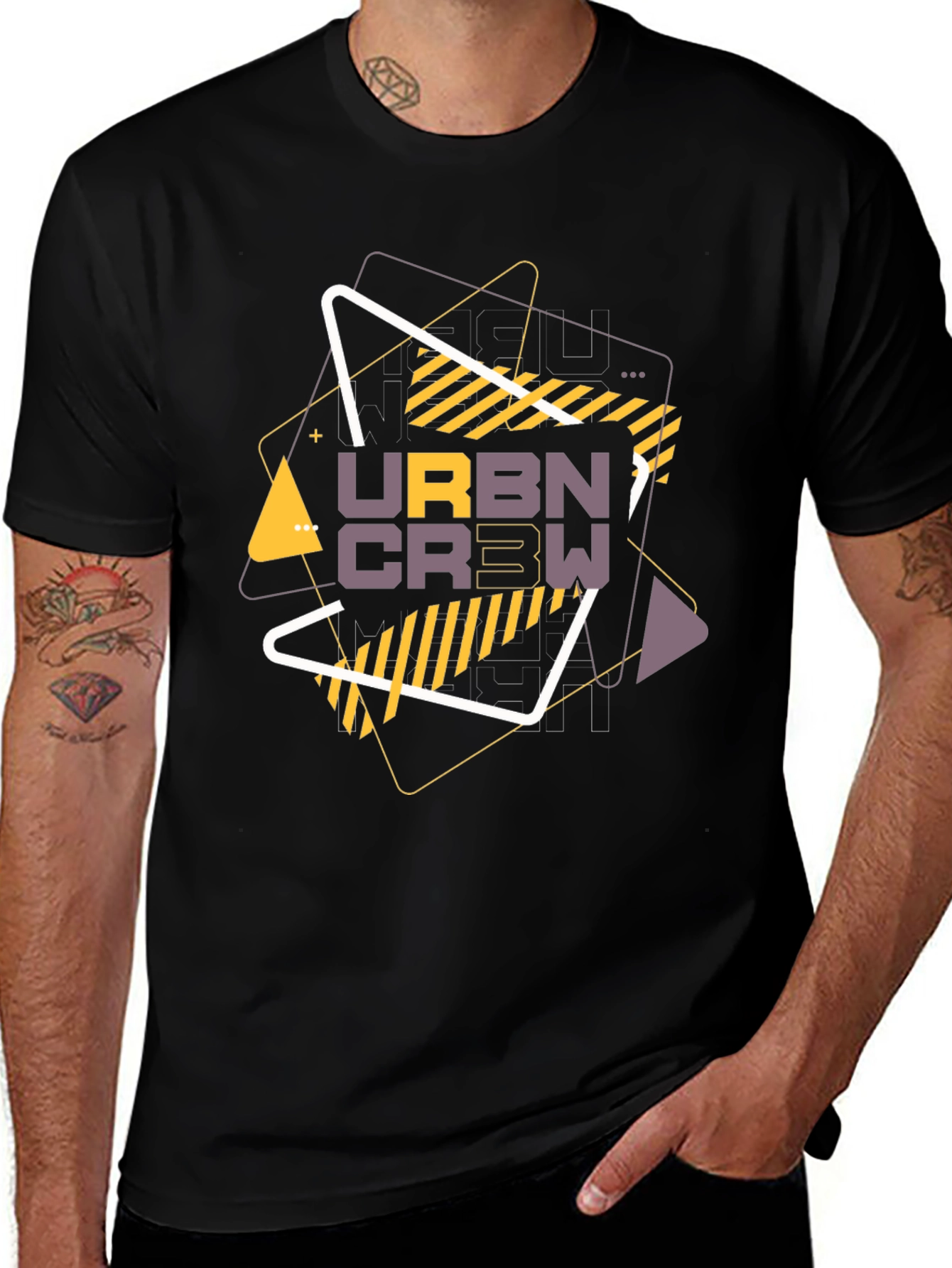 Variant 22 of Urban Crew Graphic T-Shirt - Black