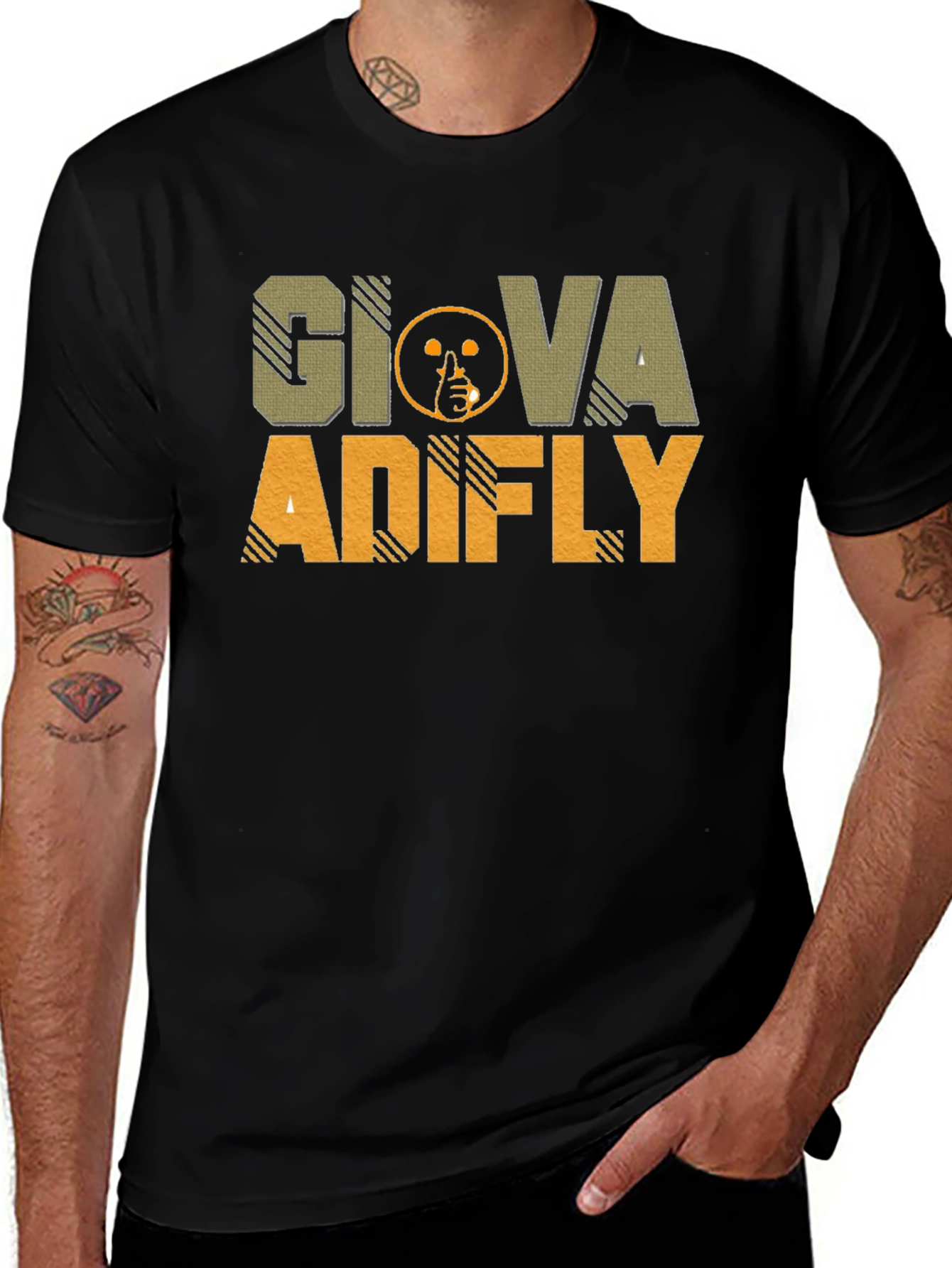 Variant 30 of Giova Adifly Graphic Tee - Stylish Black T-Shirt