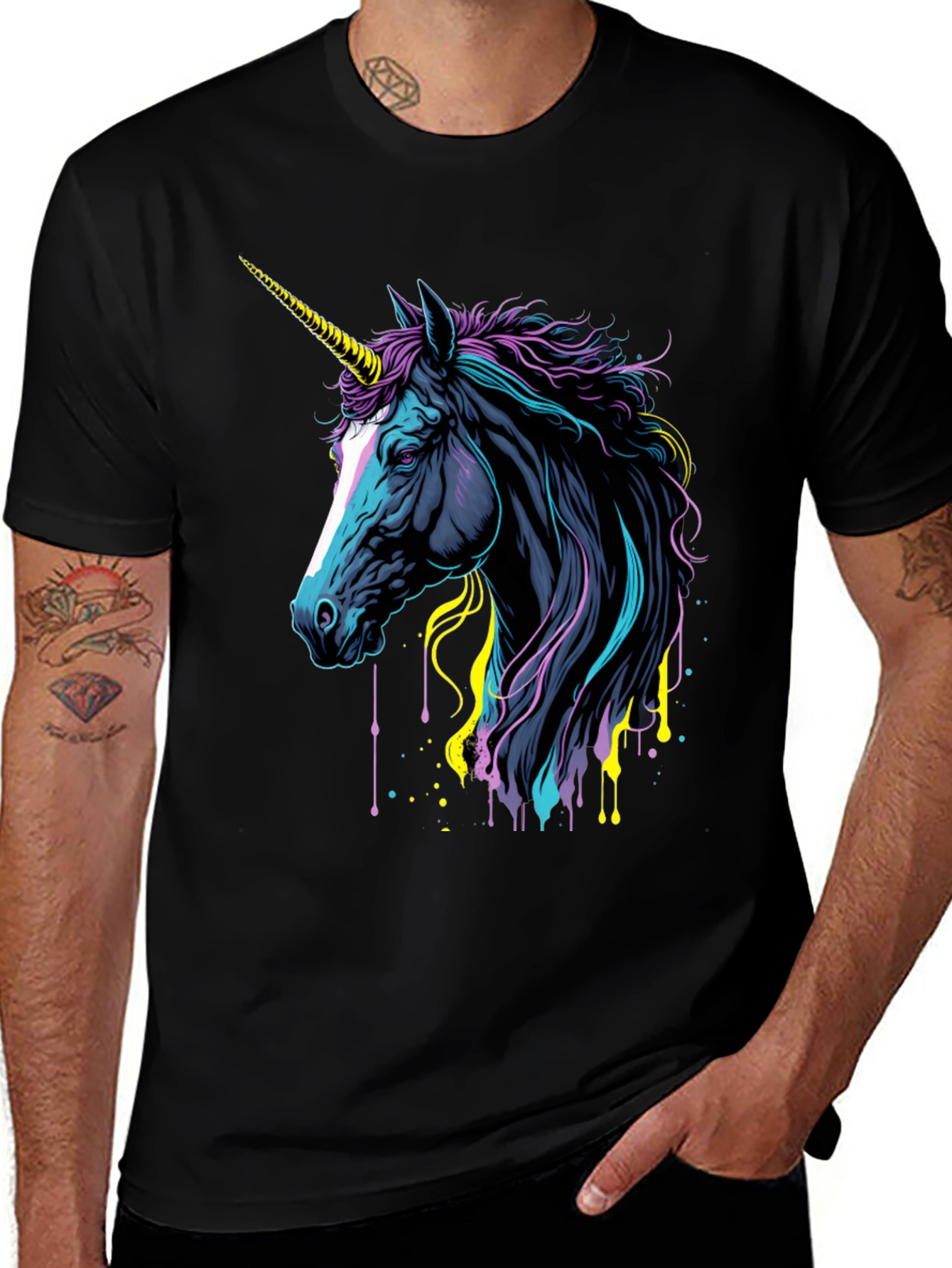 Variant 6 of Unicorn Graphic Tee - Colorful & Unique!