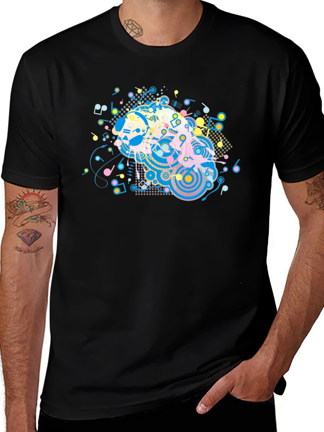 Variant 6 of Abstract Music T-Shirt