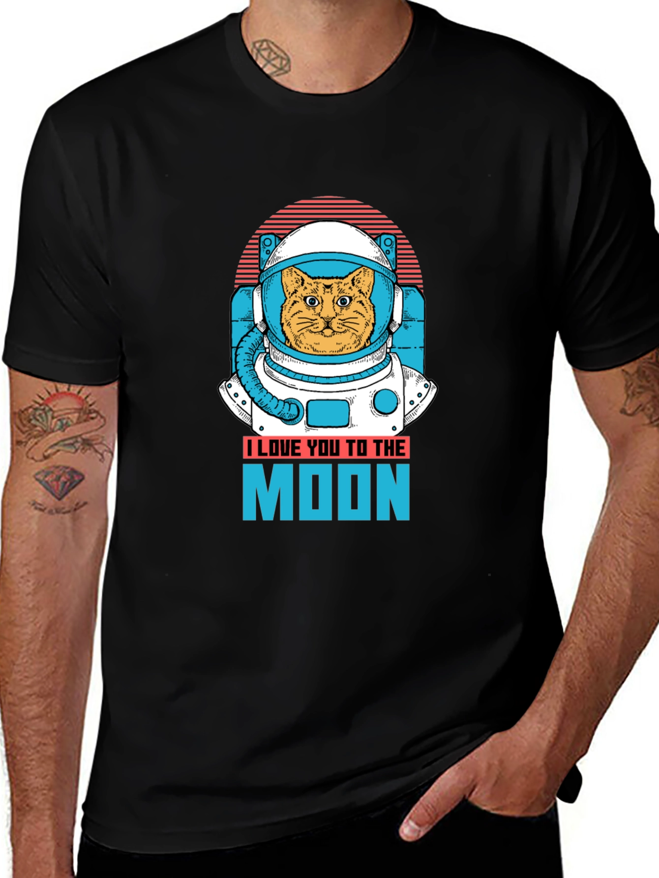 Variant 6 of Cat Astronaut T-Shirt - I Love You To The Moon