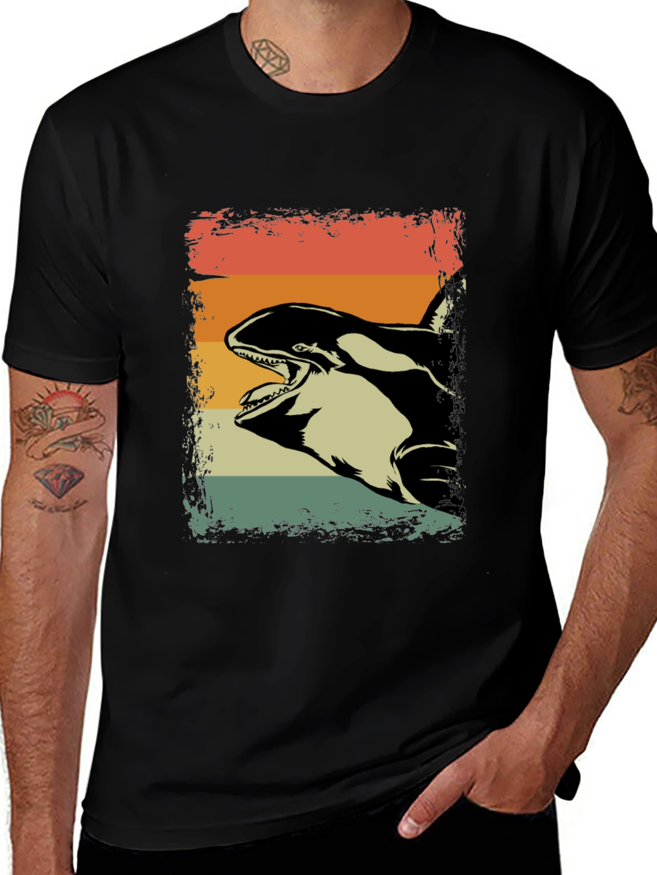 Variant 26 of Vintage Orca Graphic T-Shirt - Comfort & Style