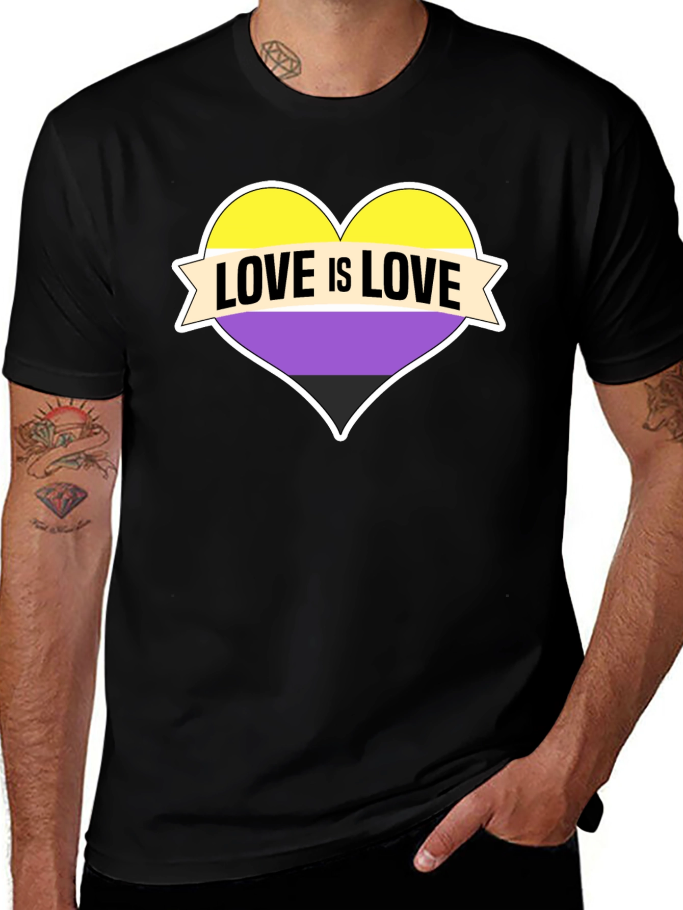 Variant 16 of Love Is Love Nonbinary Pride T-Shirt