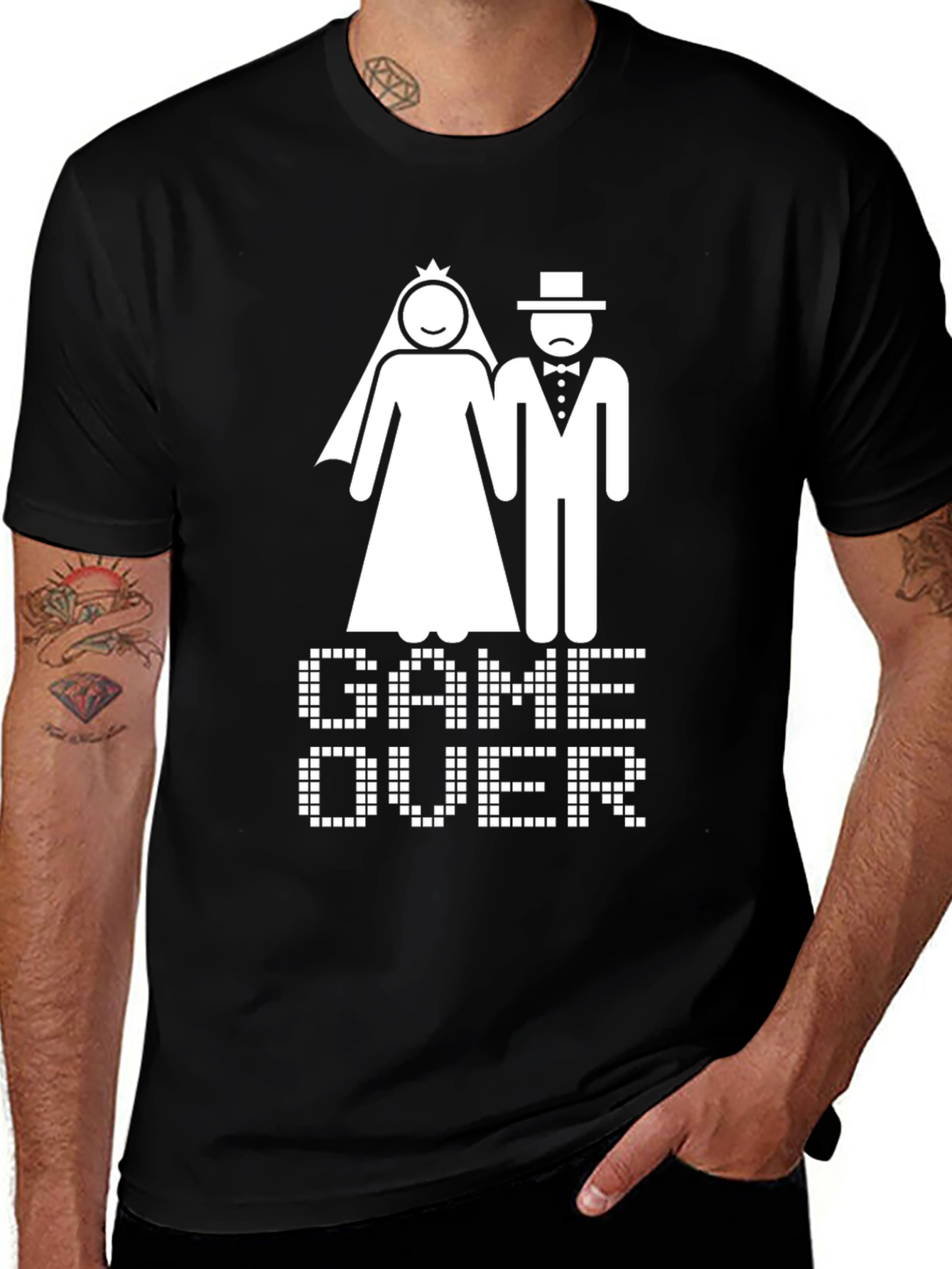 Variant 16 of Game Over Wedding T-Shirt - Funny Bridal Party Tee