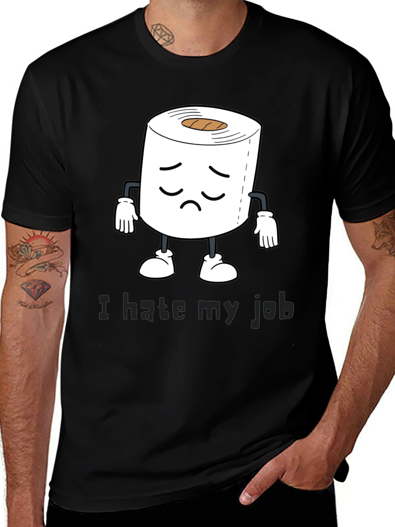 Variant 21 of I Hate My Job T-Shirt - Funny Toilet Paper Graphic Tee