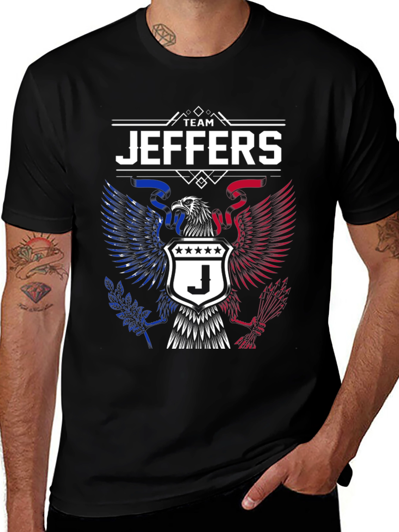 Variant 7 of Team Jeffers Eagle Crest Graphic Tee