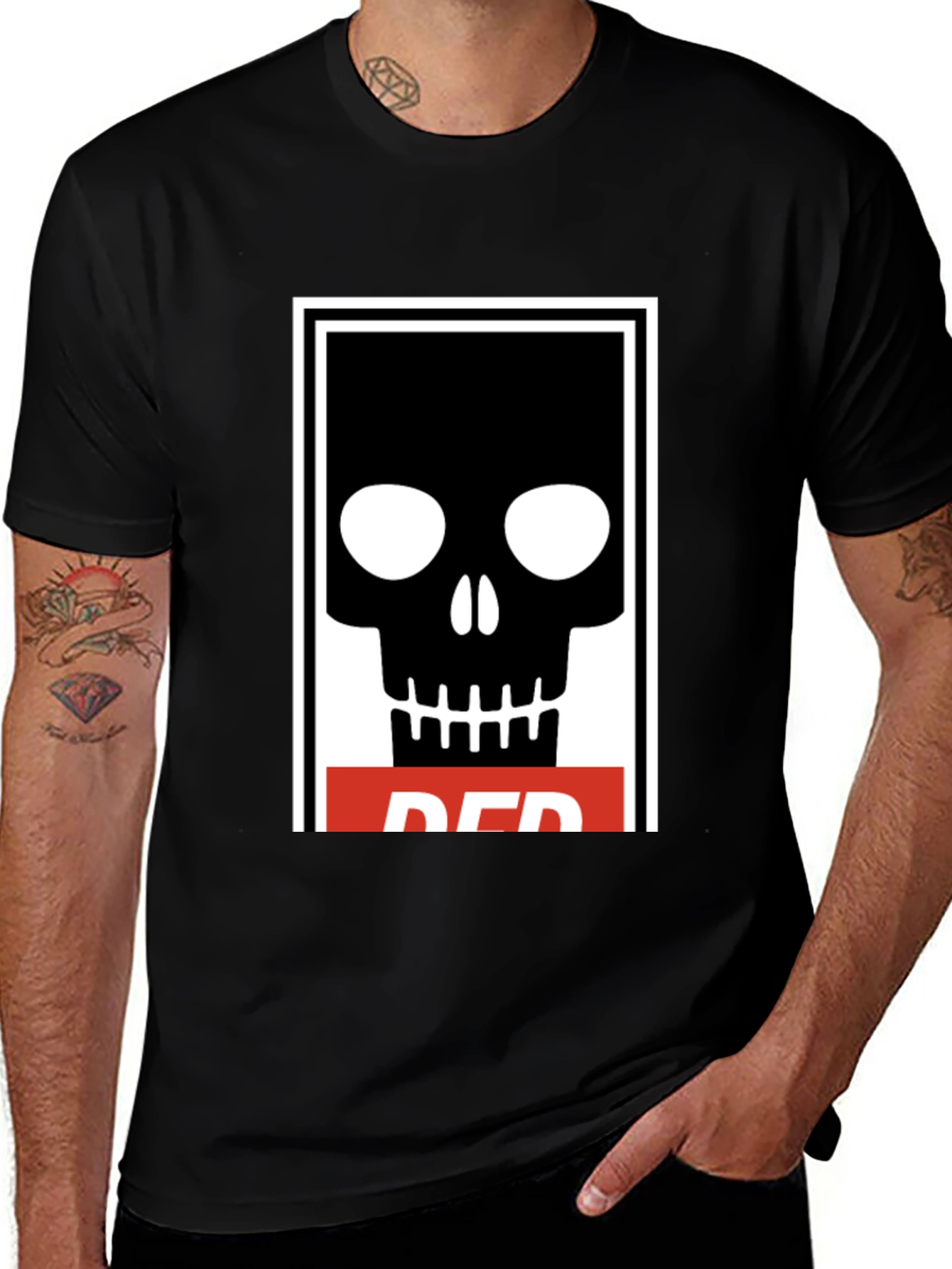 Variant 16 of Skull Graphic Black T-Shirt