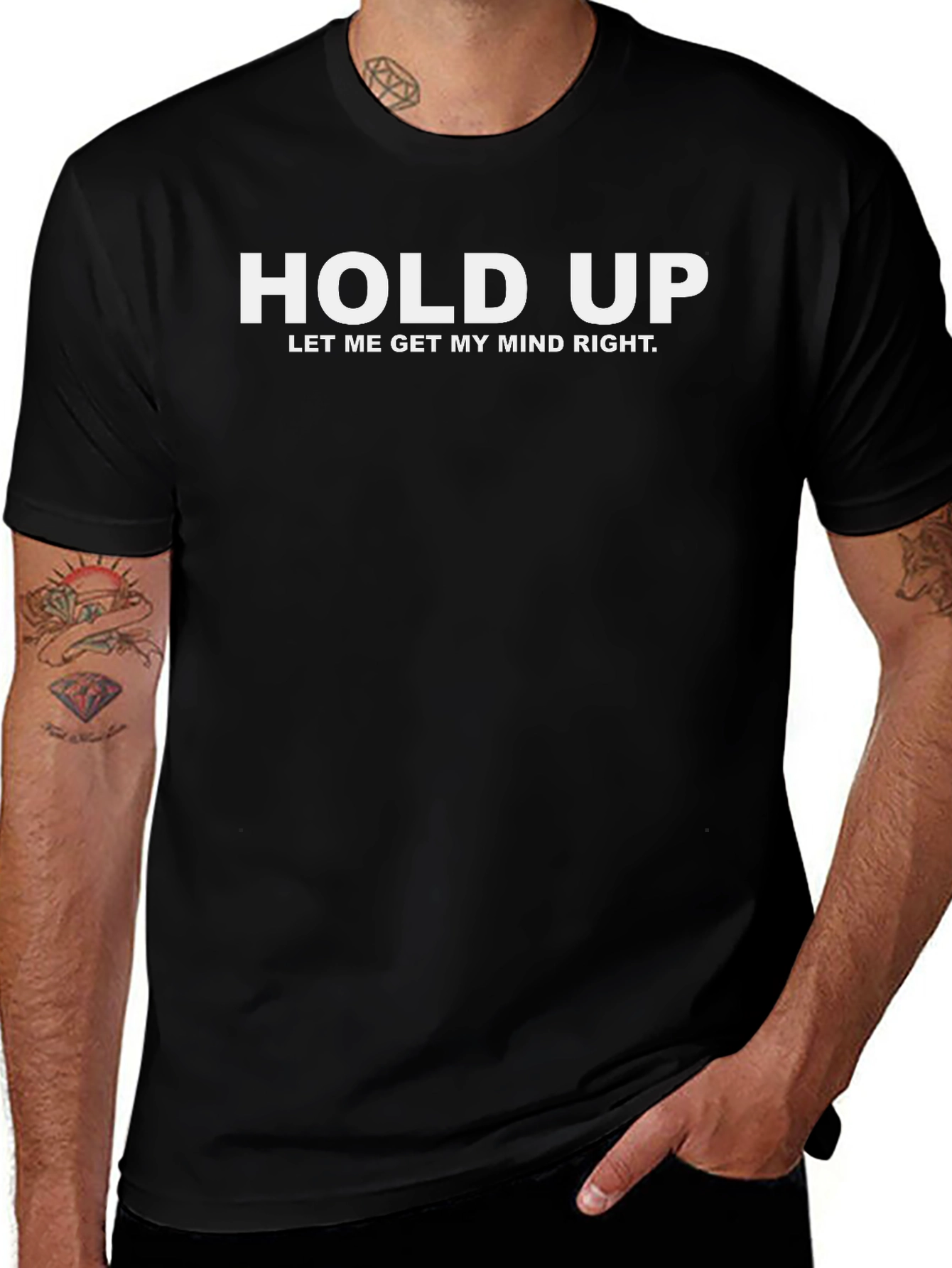 Variant 23 of Hold Up Mind Right Graphic T-Shirt