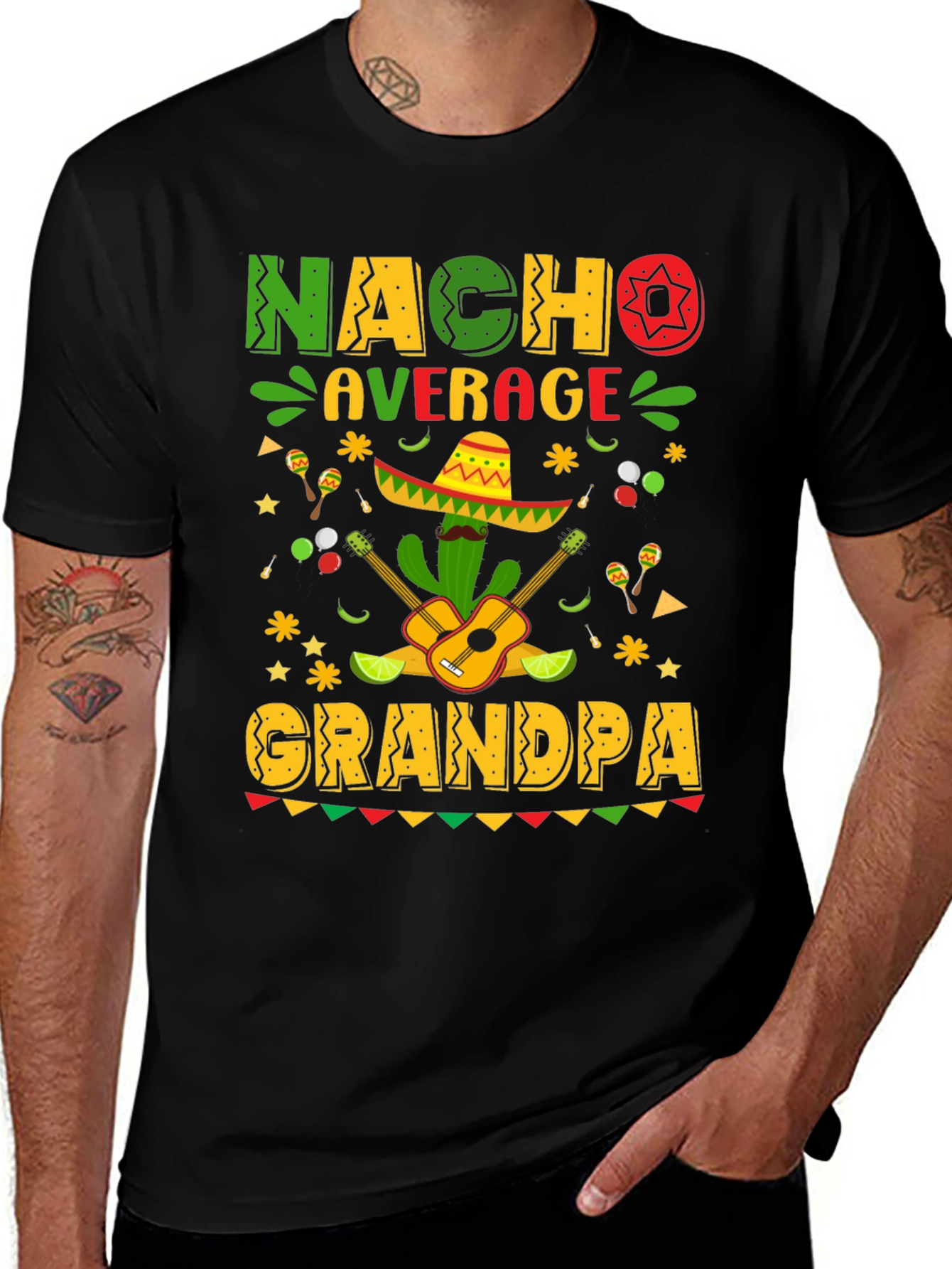Nacho Average Grandpa T-Shirt - Funny Cinco de Mayo Tee