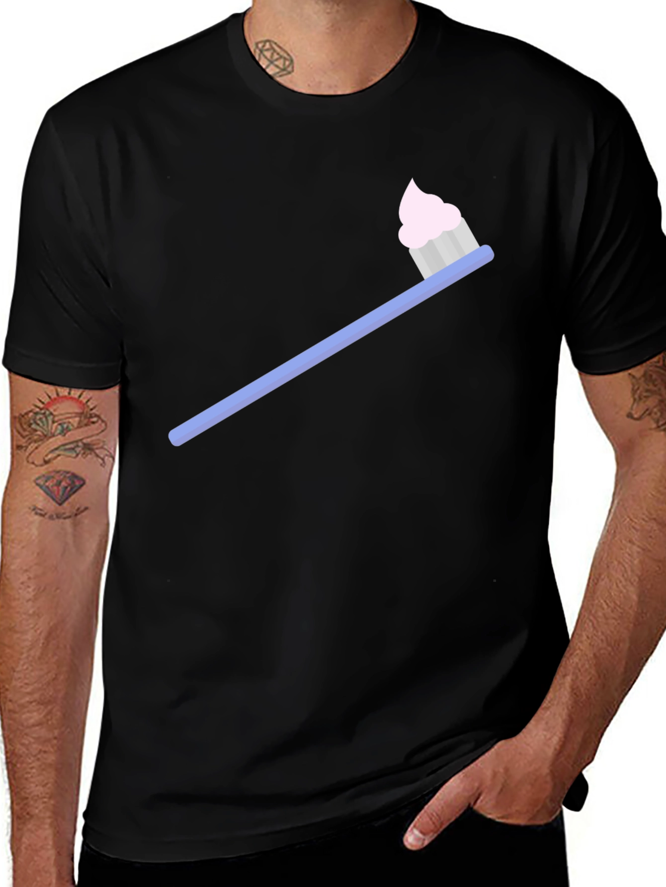 Toothbrush Graphic T-Shirt - Dental Hygiene Tee