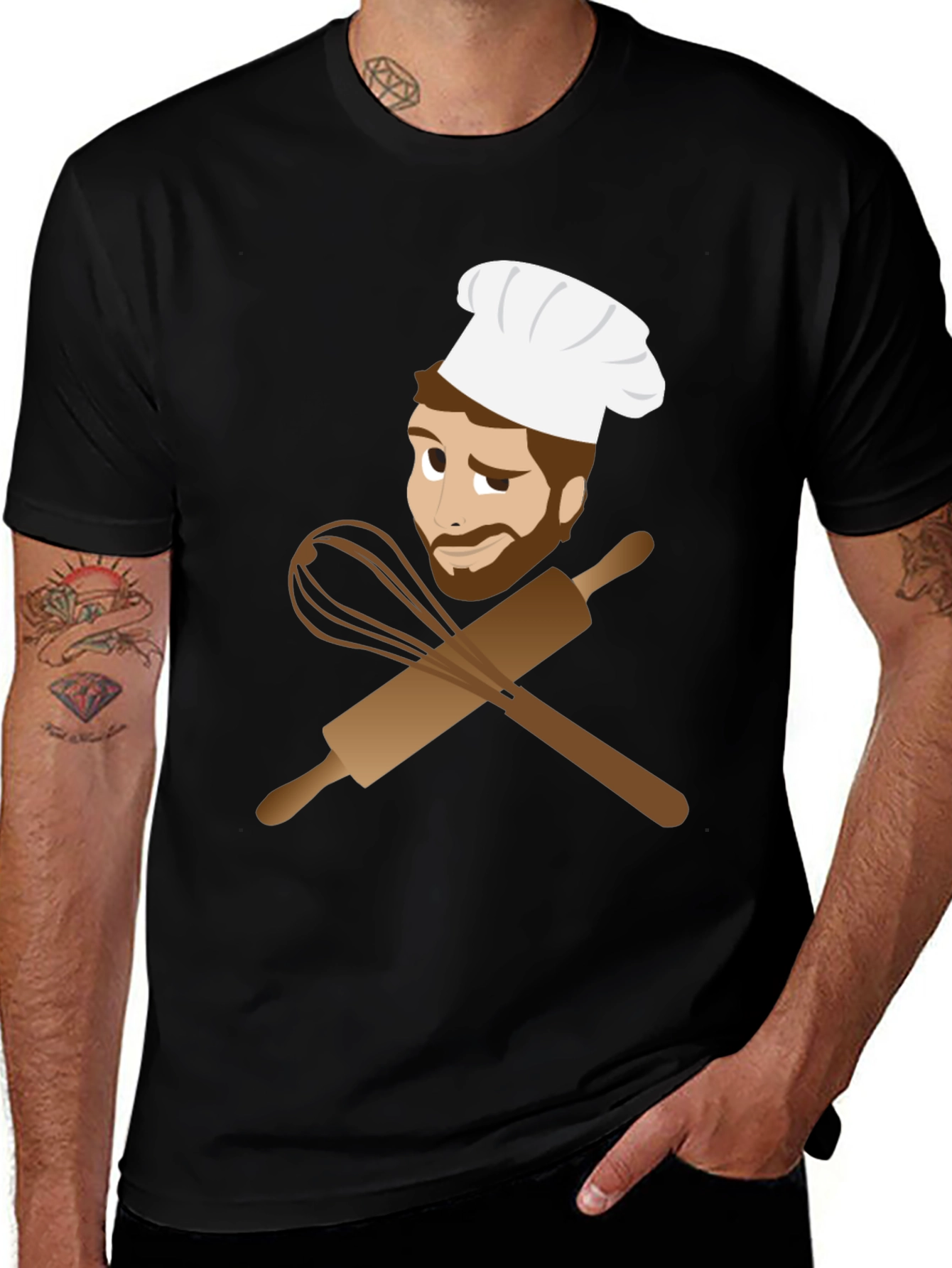 Chef Life Tee - Whisk & Rolling Pin Graphic T-Shirt
