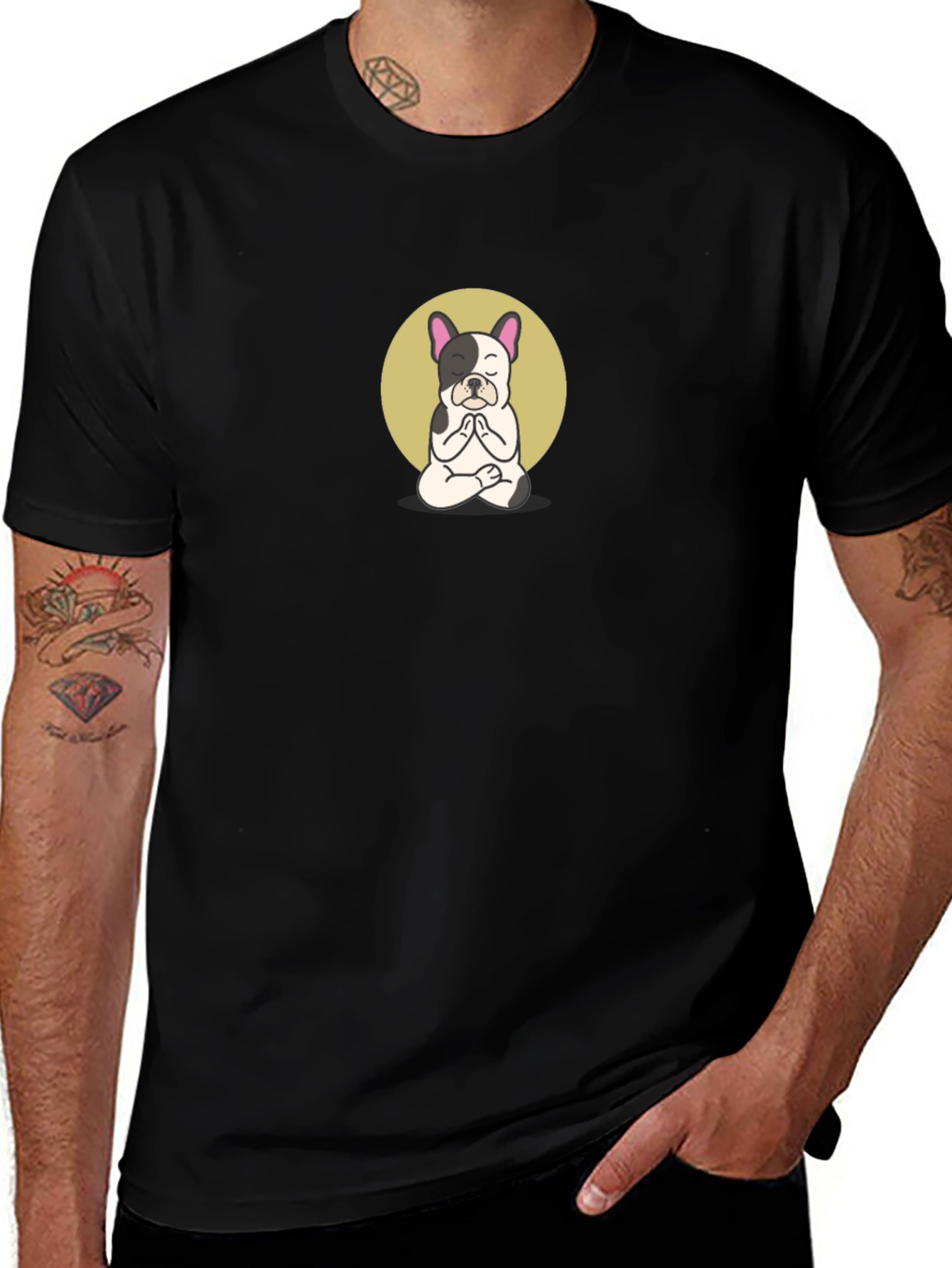 Variant 26 of Meditating French Bulldog Graphic Tee