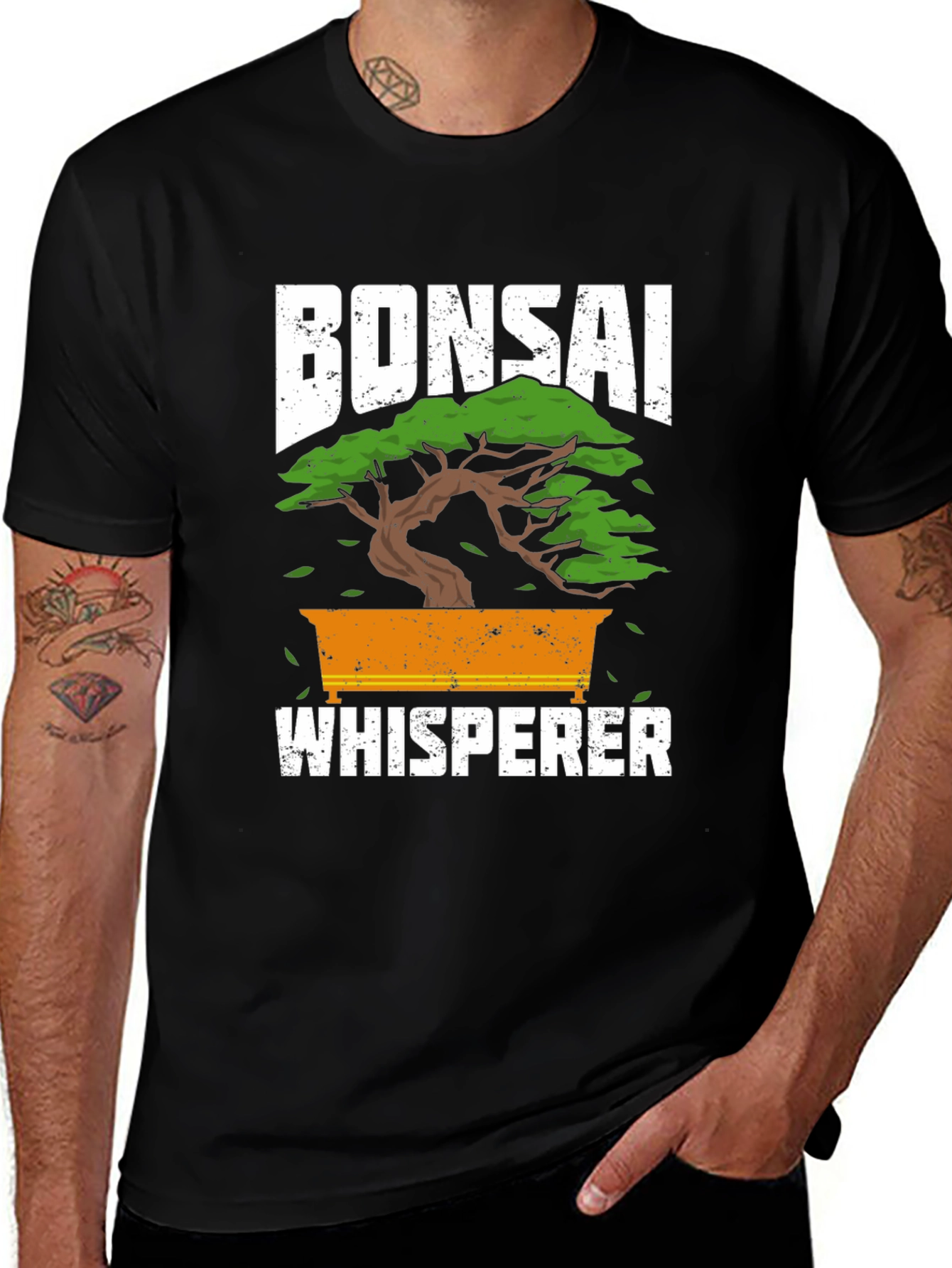 Variant 23 of Bonsai Whisperer Graphic T-Shirt, Unique Plant Lover Tee