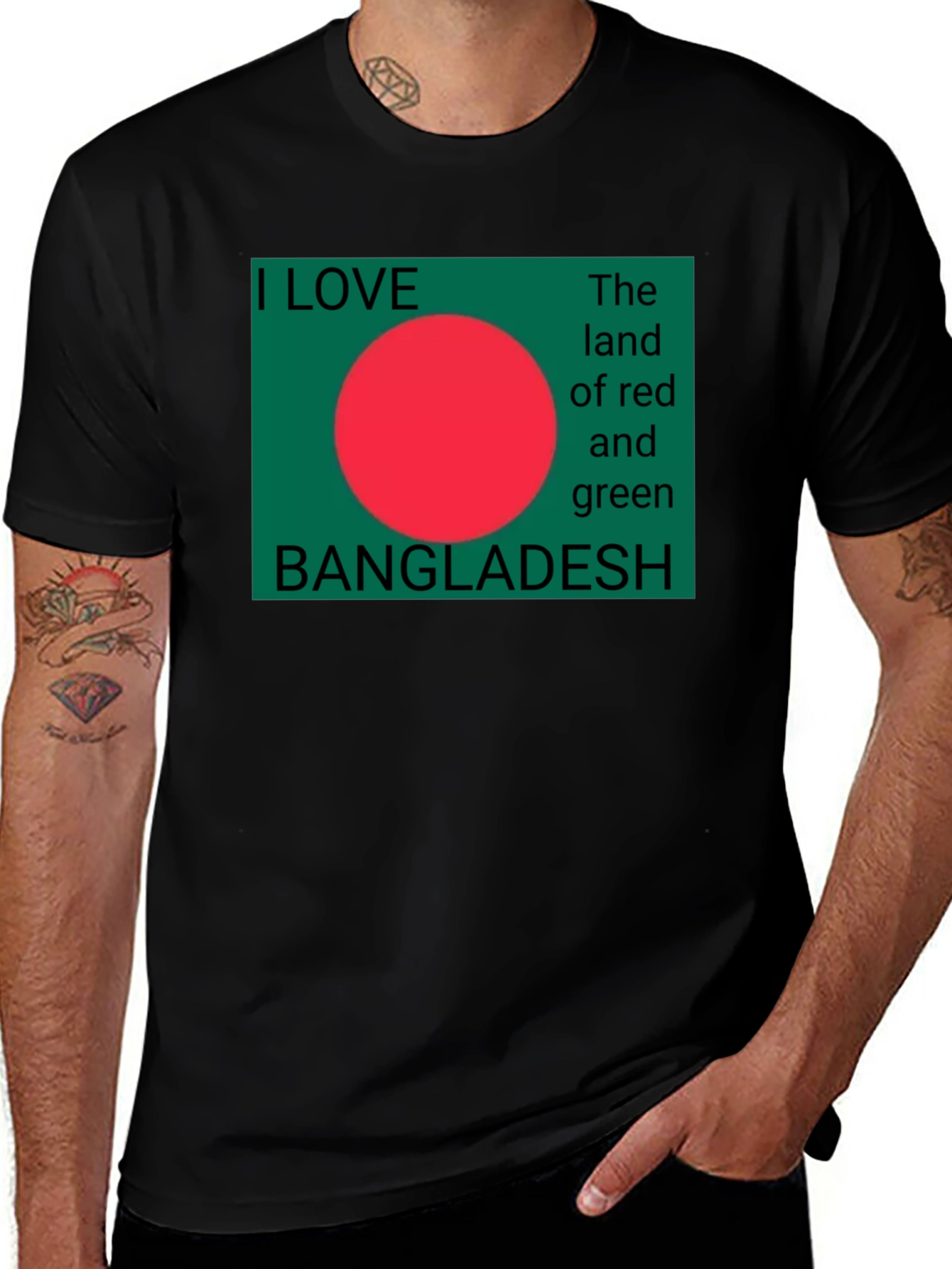 Bangladesh Pride T-Shirt - I Love Bangladesh Design