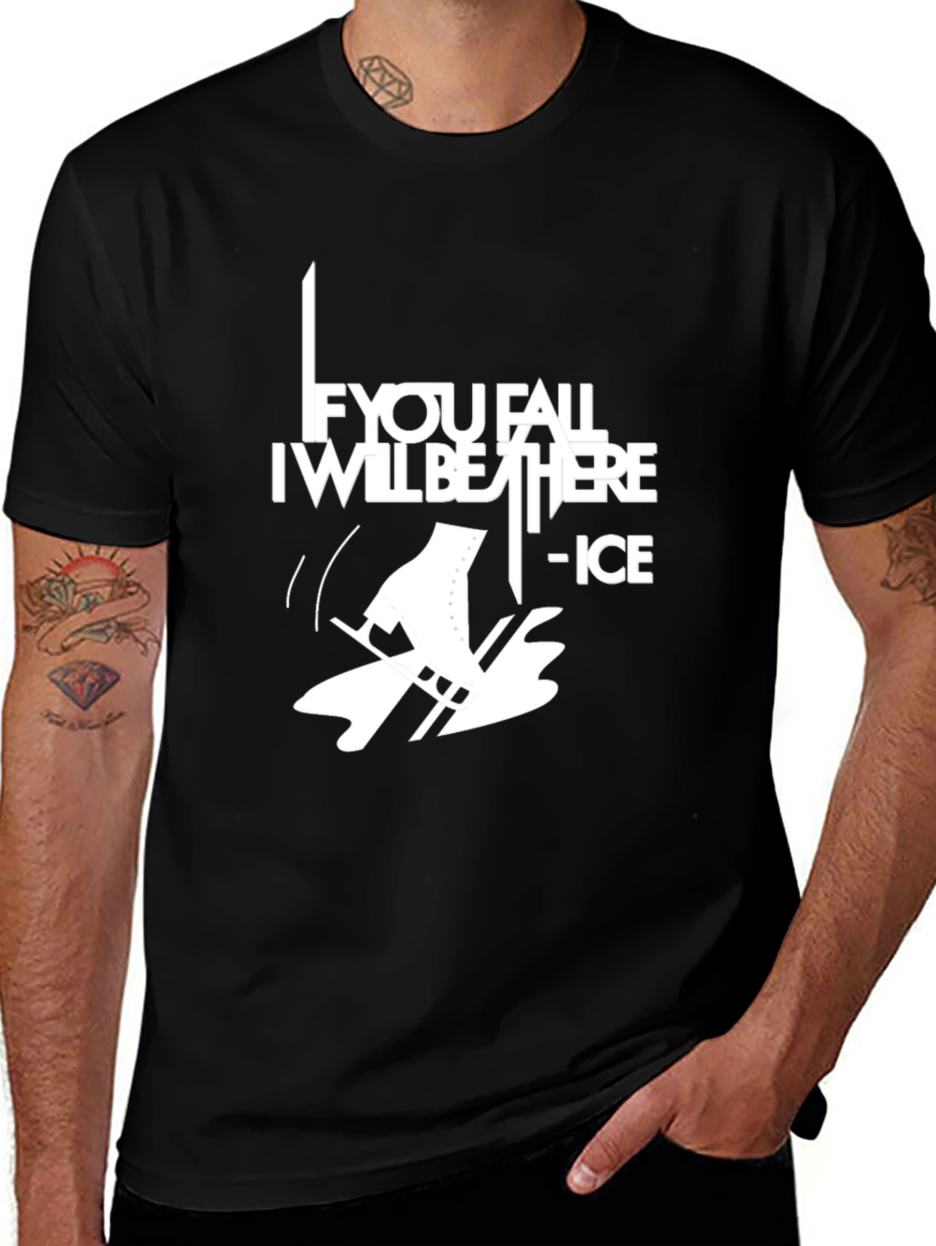 Variant 24 of Ice Skating T-Shirt - If You Fall I Will Be There