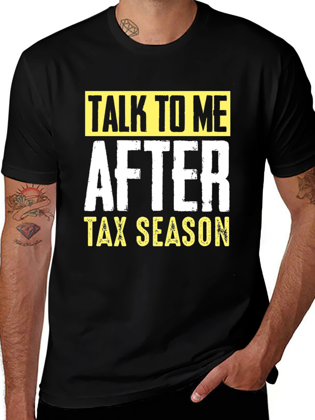 Variant 24 of Talk To Me After Tax Season Graphic Tee - Black