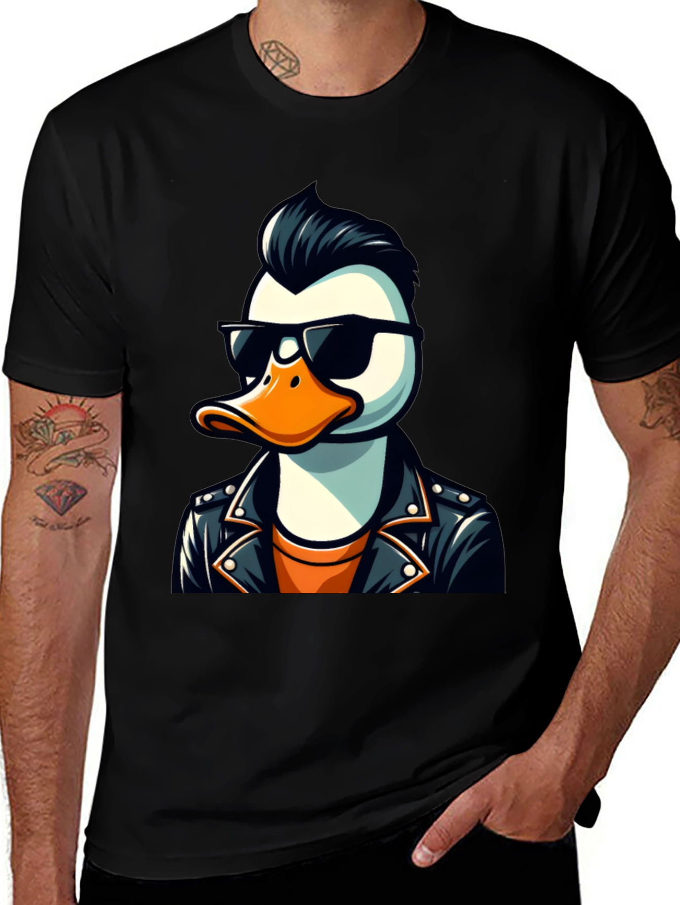 Variant 18 of Cool Duck T-Shirt - Rocker Style