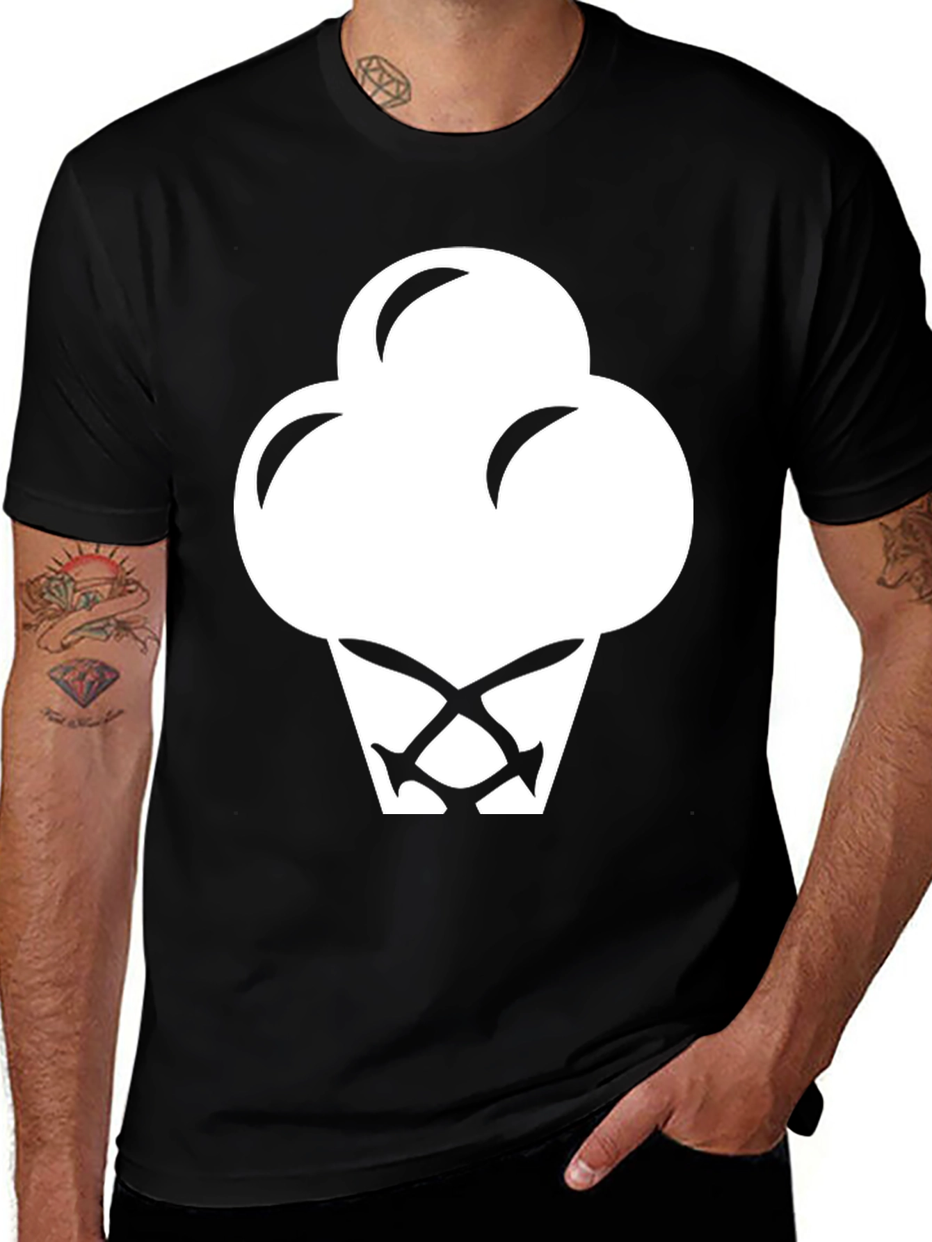 Variant 17 of Chef's Kiss Graphic Tee - Black Cotton T-Shirt