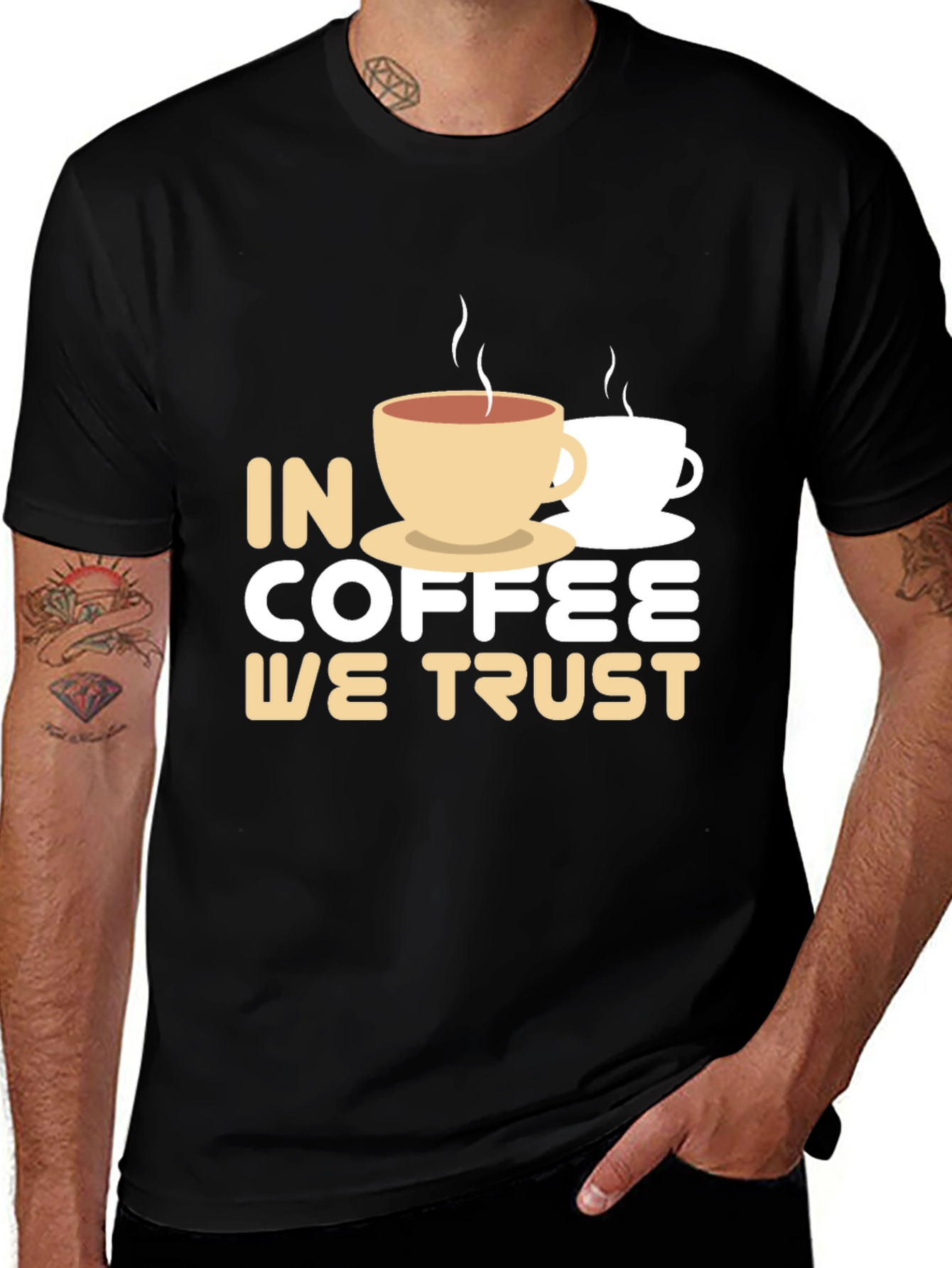 Variant 6 of Coffee Lover's Tee: In Coffee We Trust T-Shirt