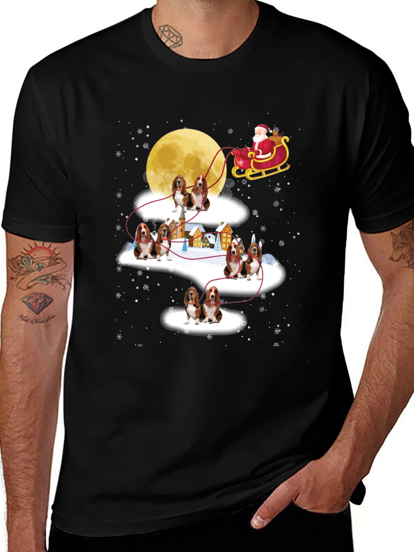 Basset Hound Christmas T-Shirt