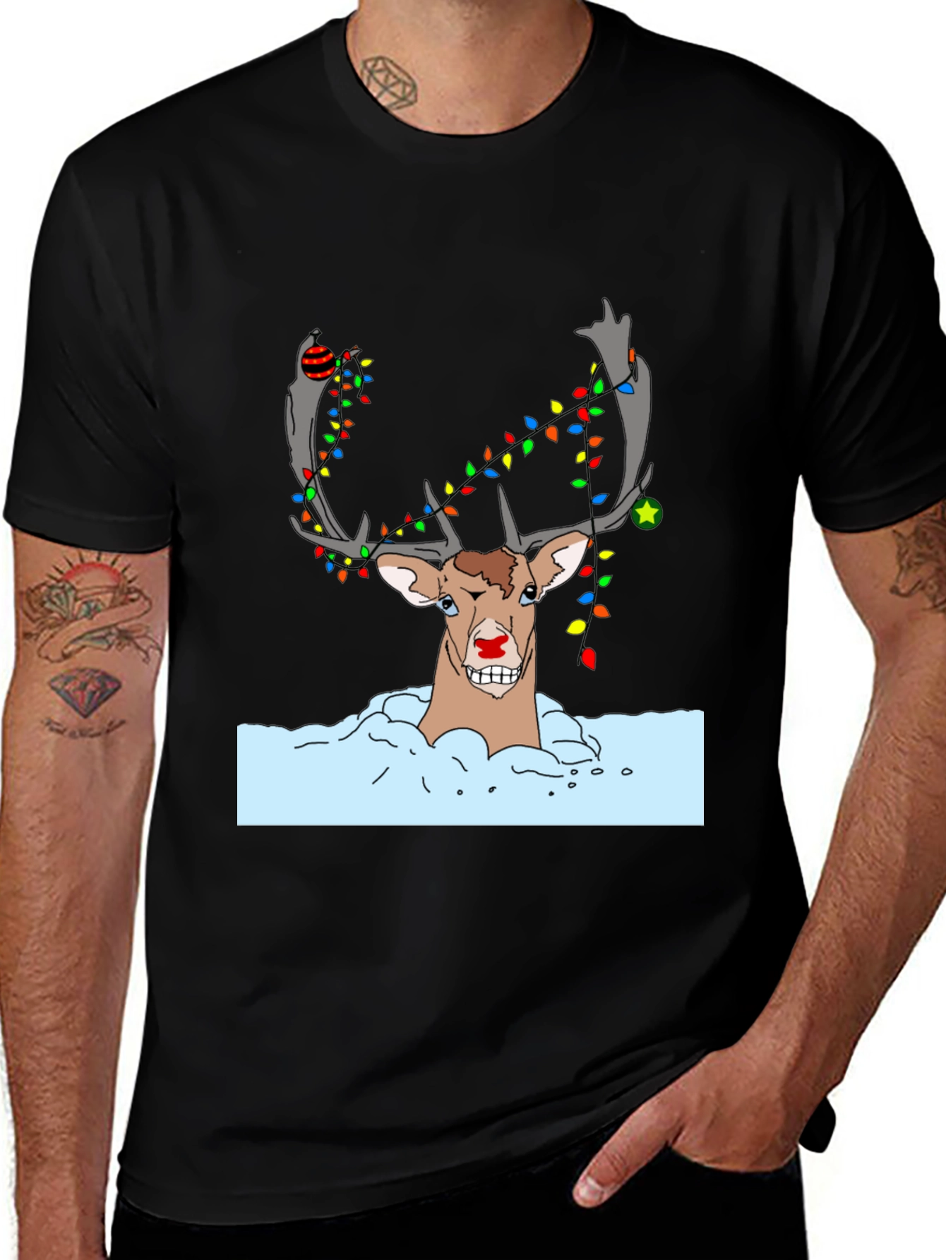 Rudolph Christmas T-Shirt - Holiday Reindeer