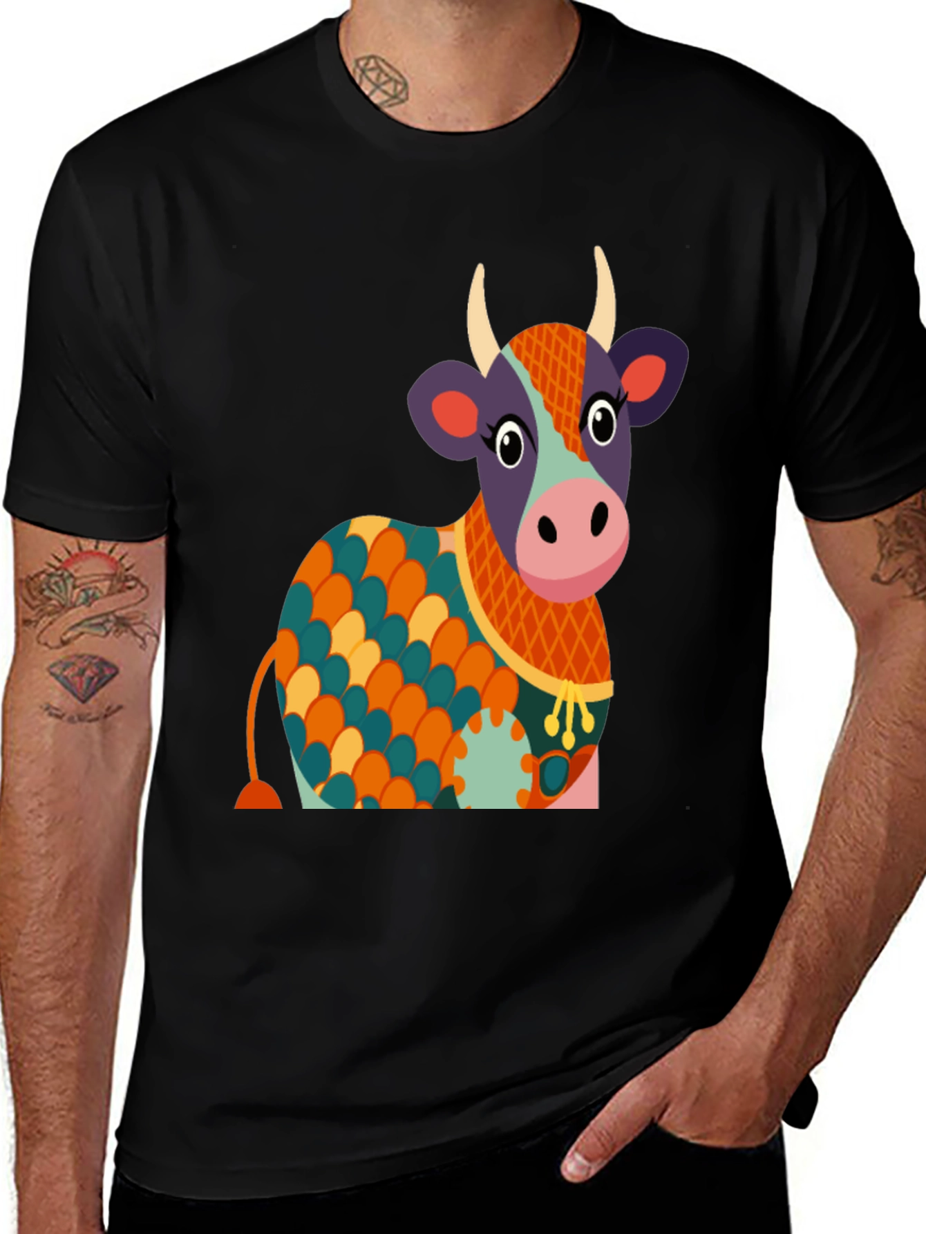 Variant 4 of Cow Graphic Tee - Whimsical Print Shirt
