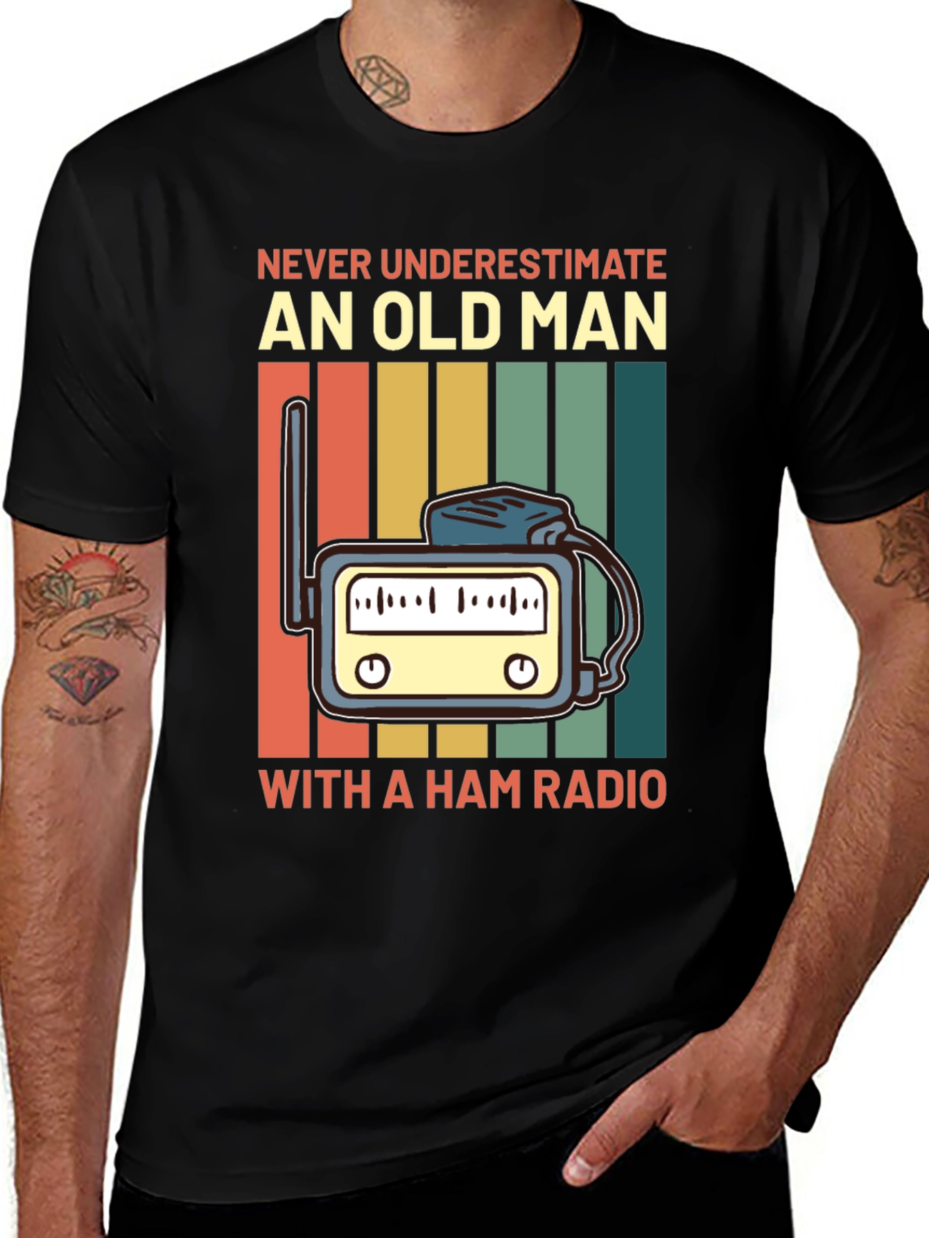 Variant 3 of Ham Radio Old Man T-Shirt - Funny Amateur Radio Tee