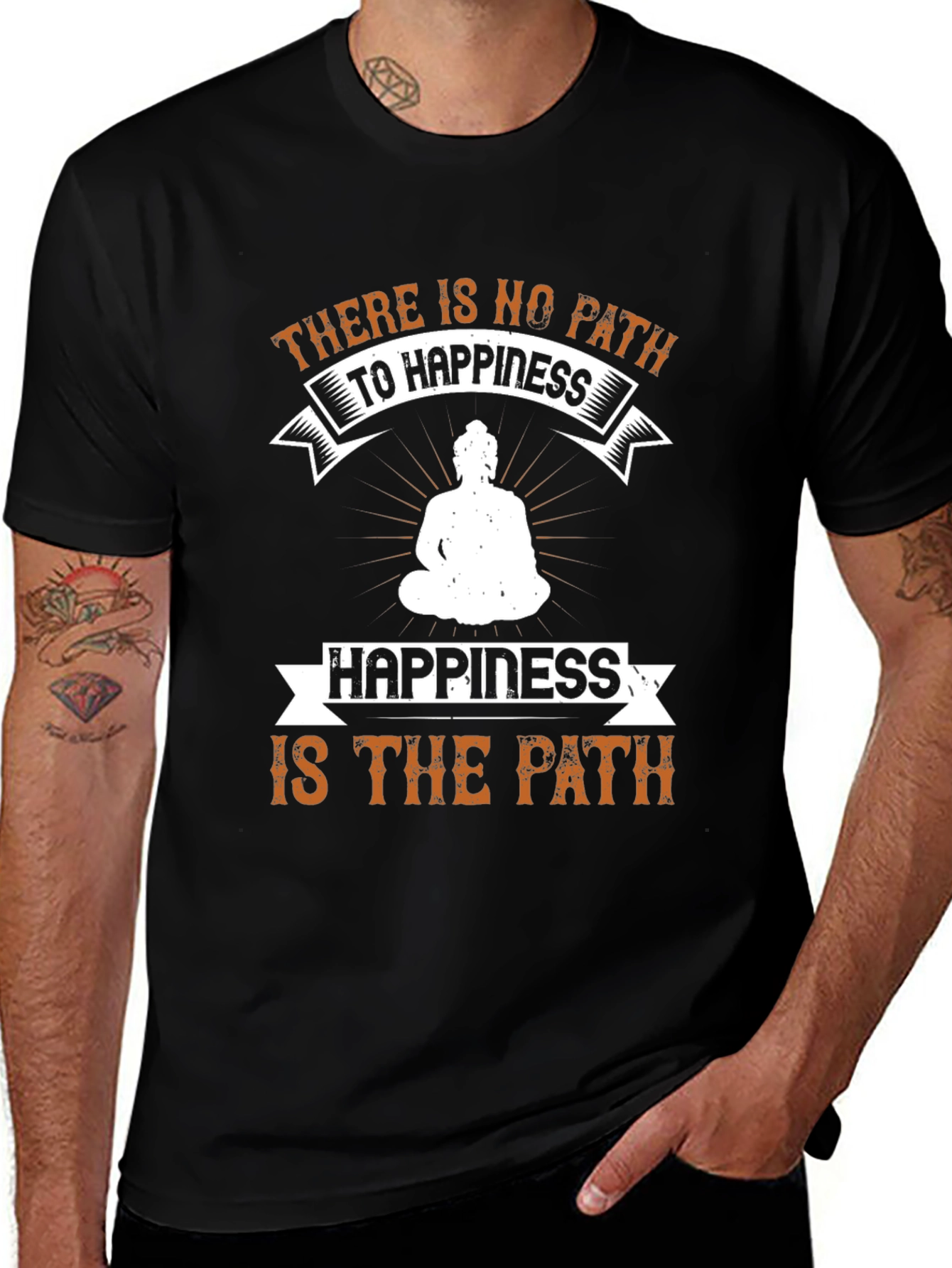 Variant 20 of Inspirational Happiness Path Graphic Tee